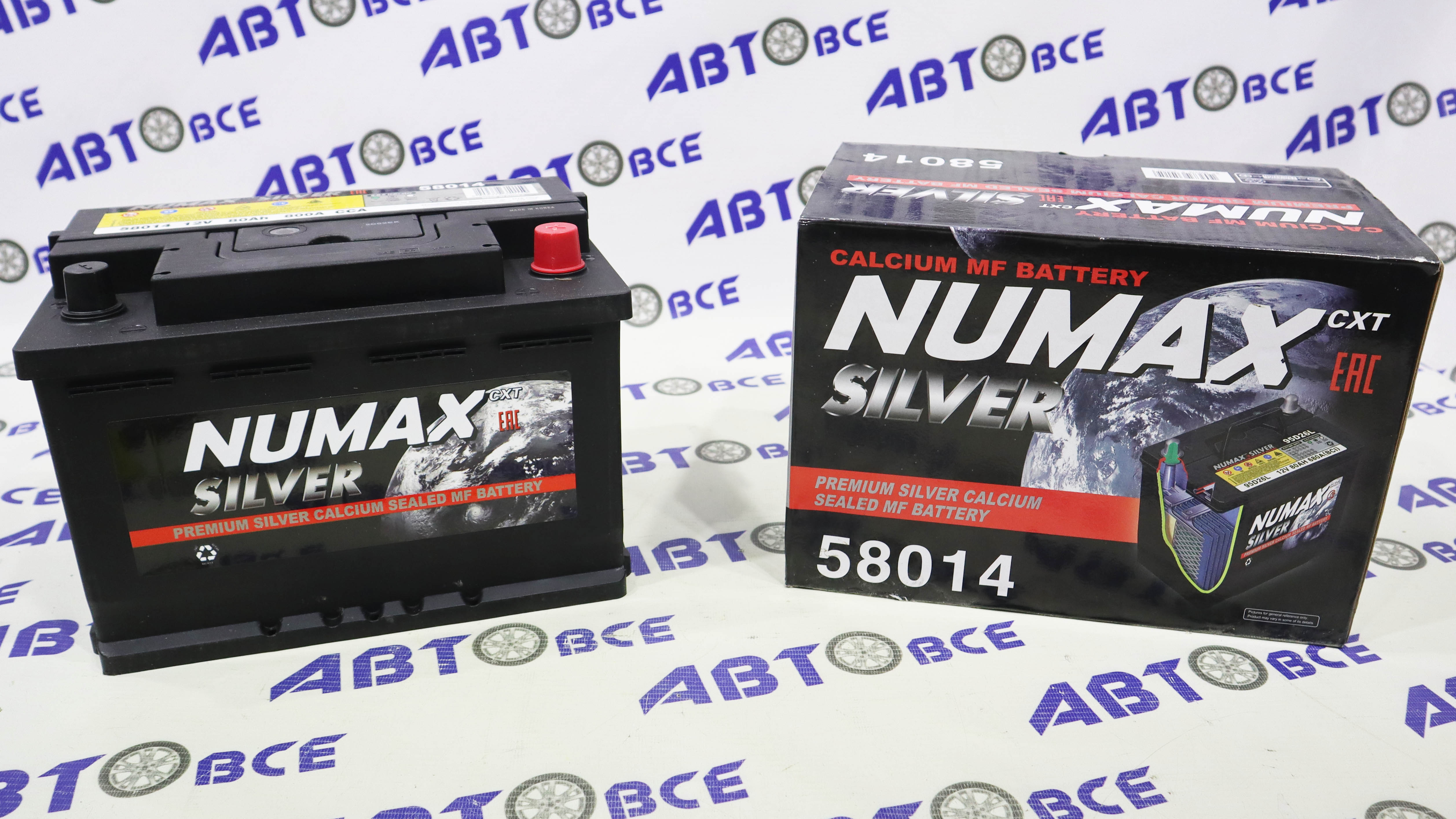 Аккумулятор 80А NUMAX SILVER евро (ОП правый+) Корея