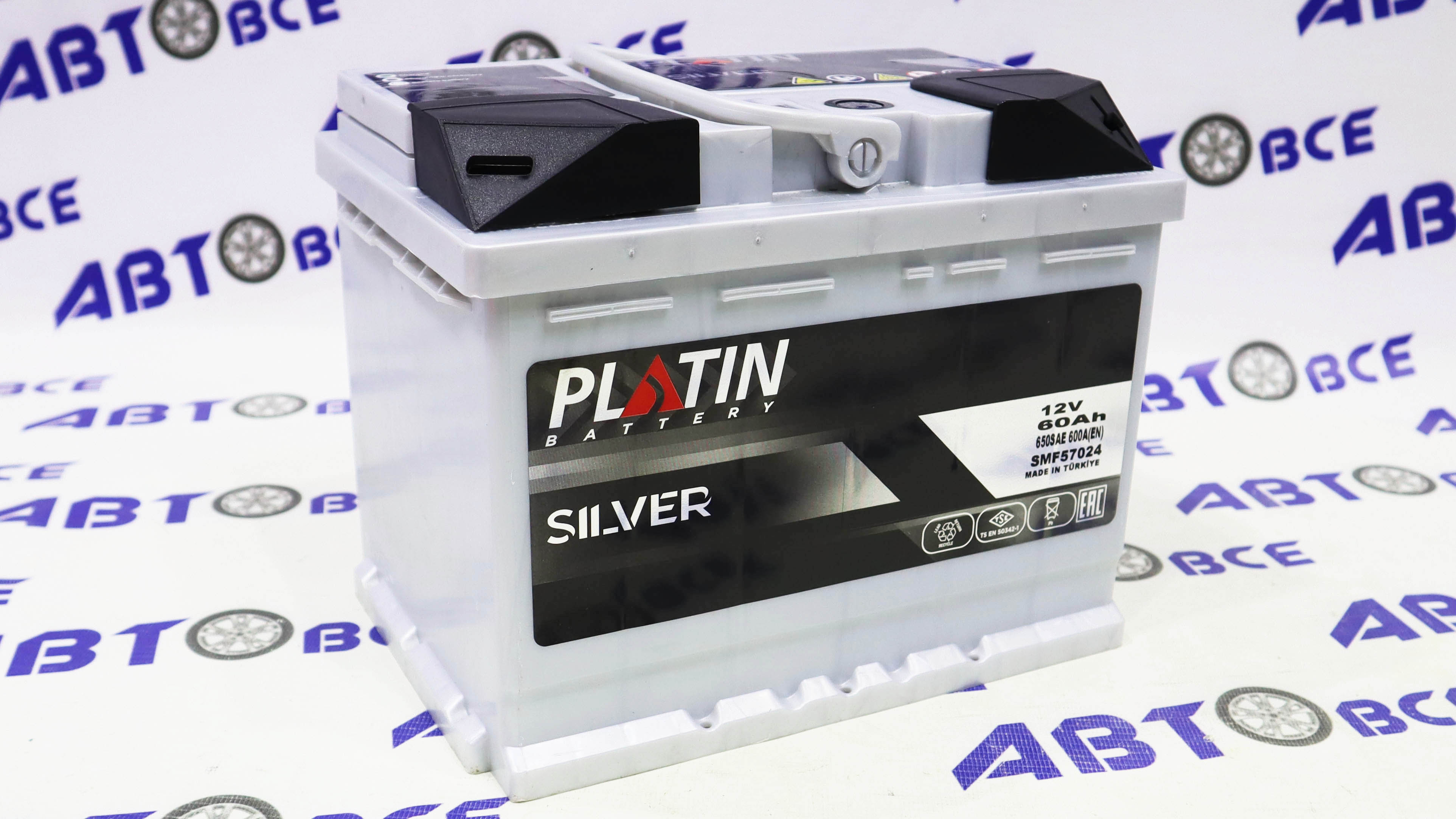 Аккумулятор 60А (600A) PLATIN SILVER евро (ОП правый+) 