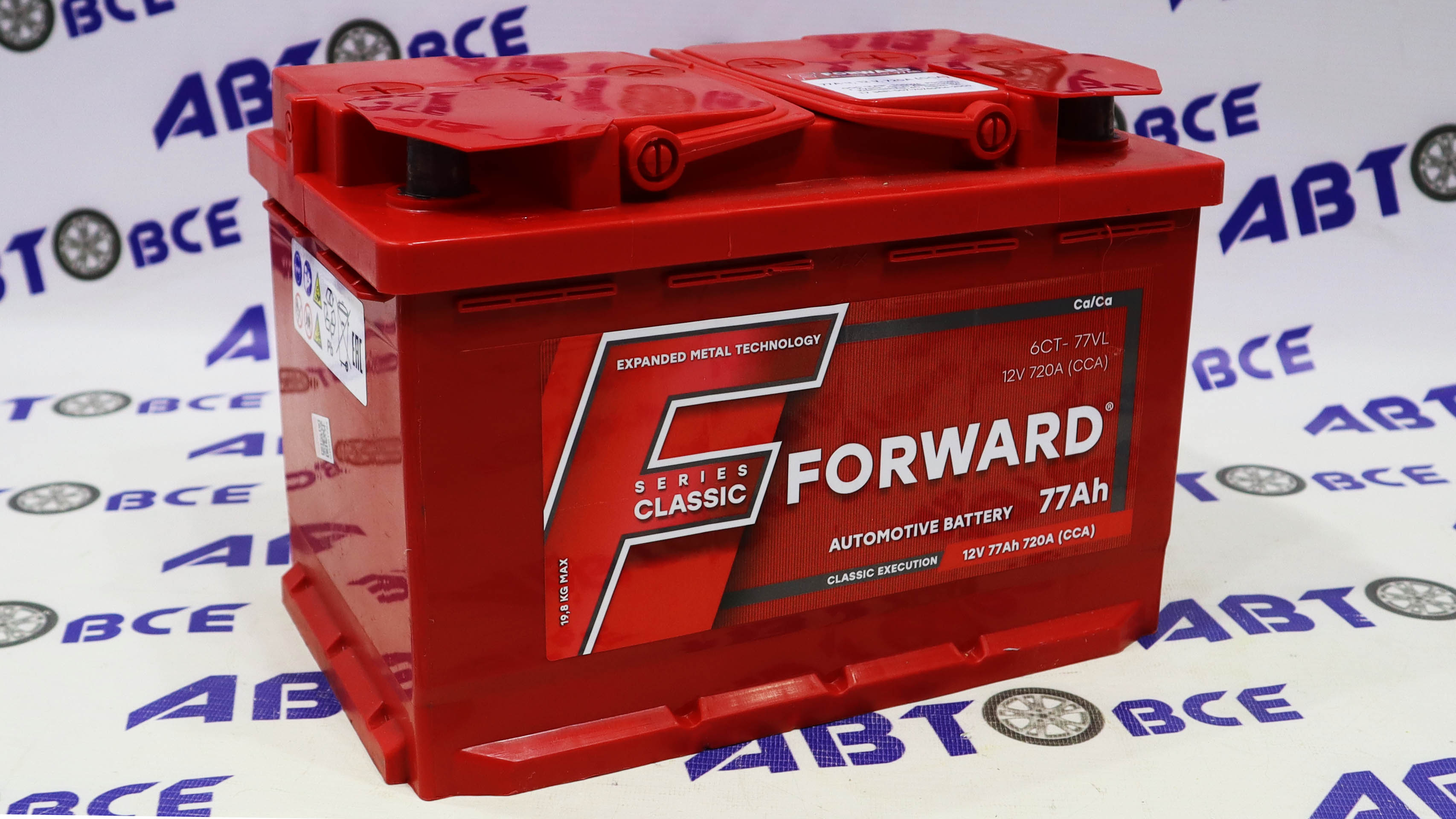 Аккумулятор 77А FORWARD евро (ОП правый+) Россия