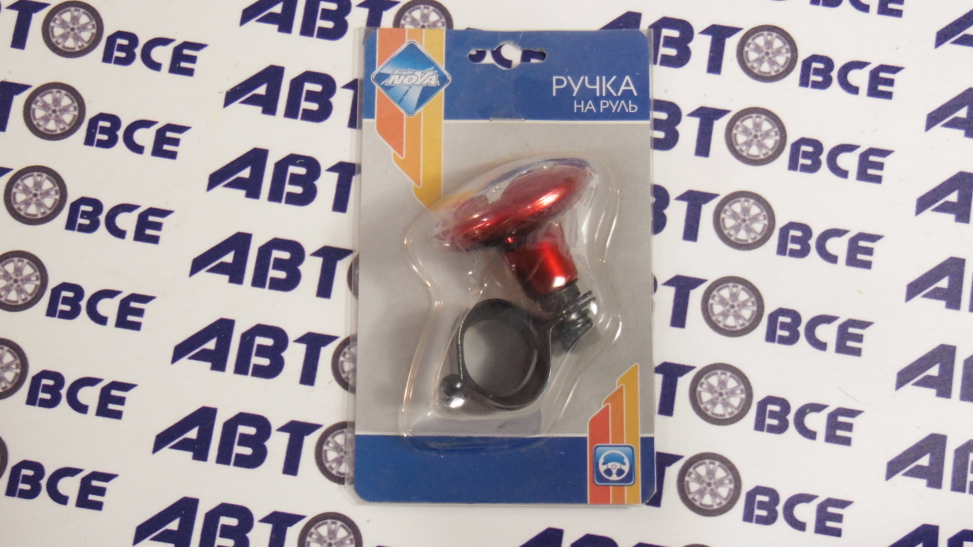 Ручка на руль красная+хром лентяйка NOVA BRIGHT