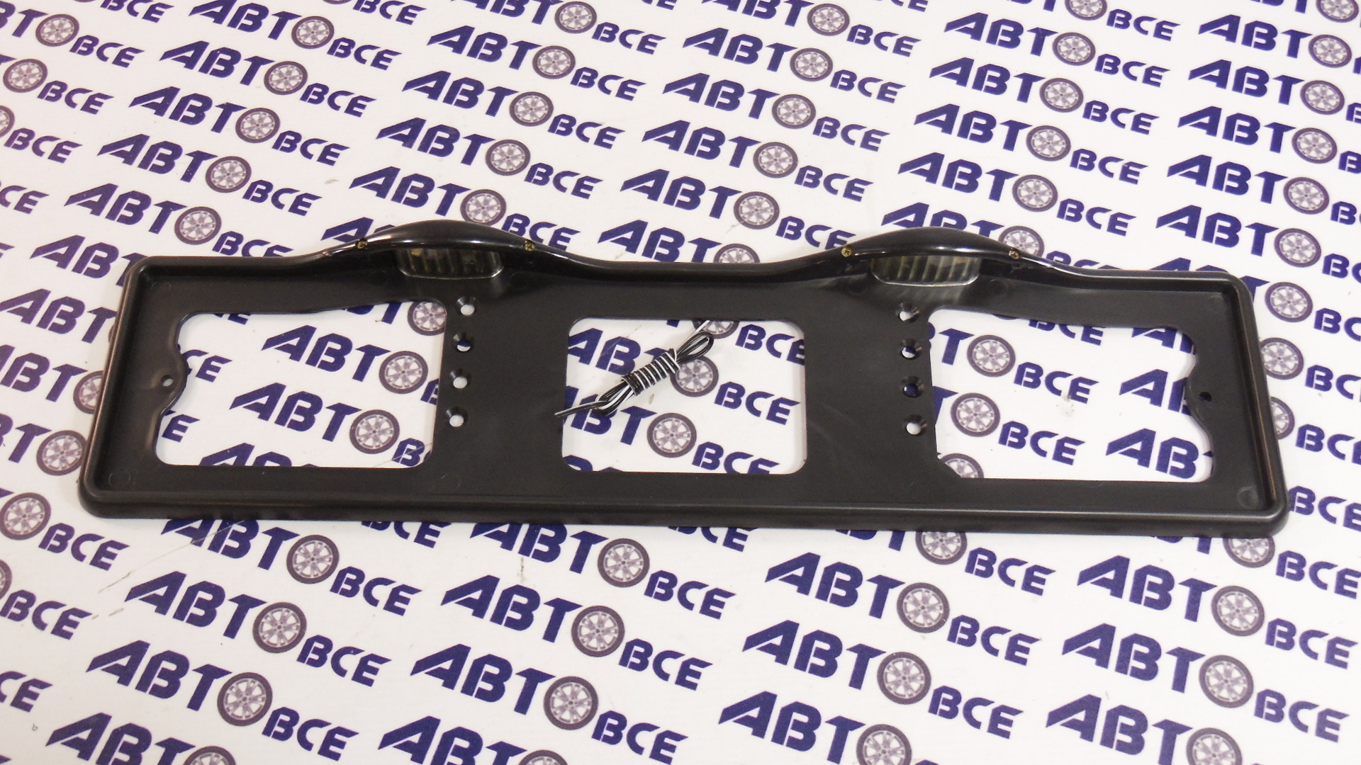 Рамка под номер с верхней подсветкой ЧЕРНАЯ