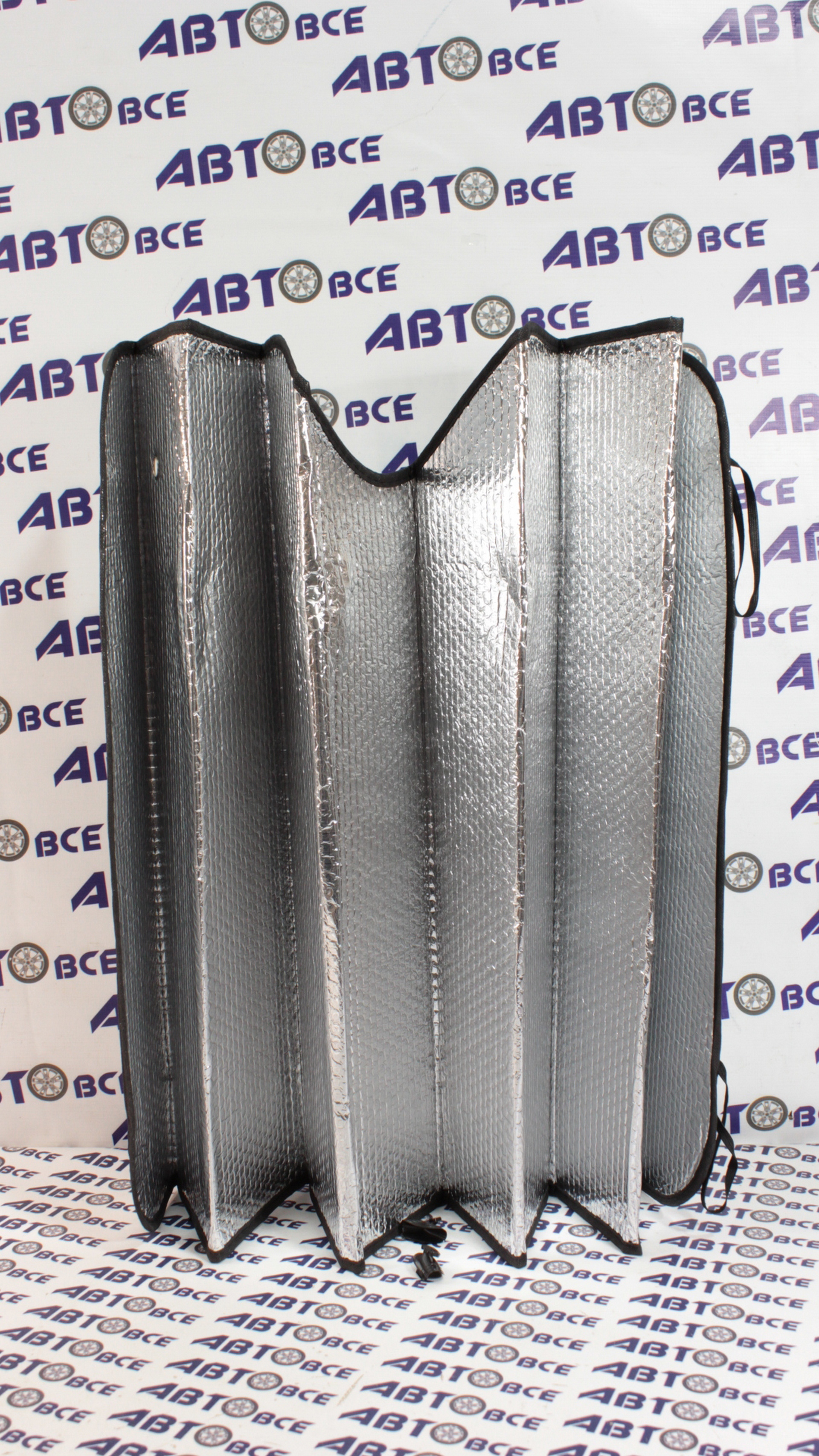 Шторка солнцезащитная металлизированная под лобовое стекло (серебро) 150*70 см SKYWAY