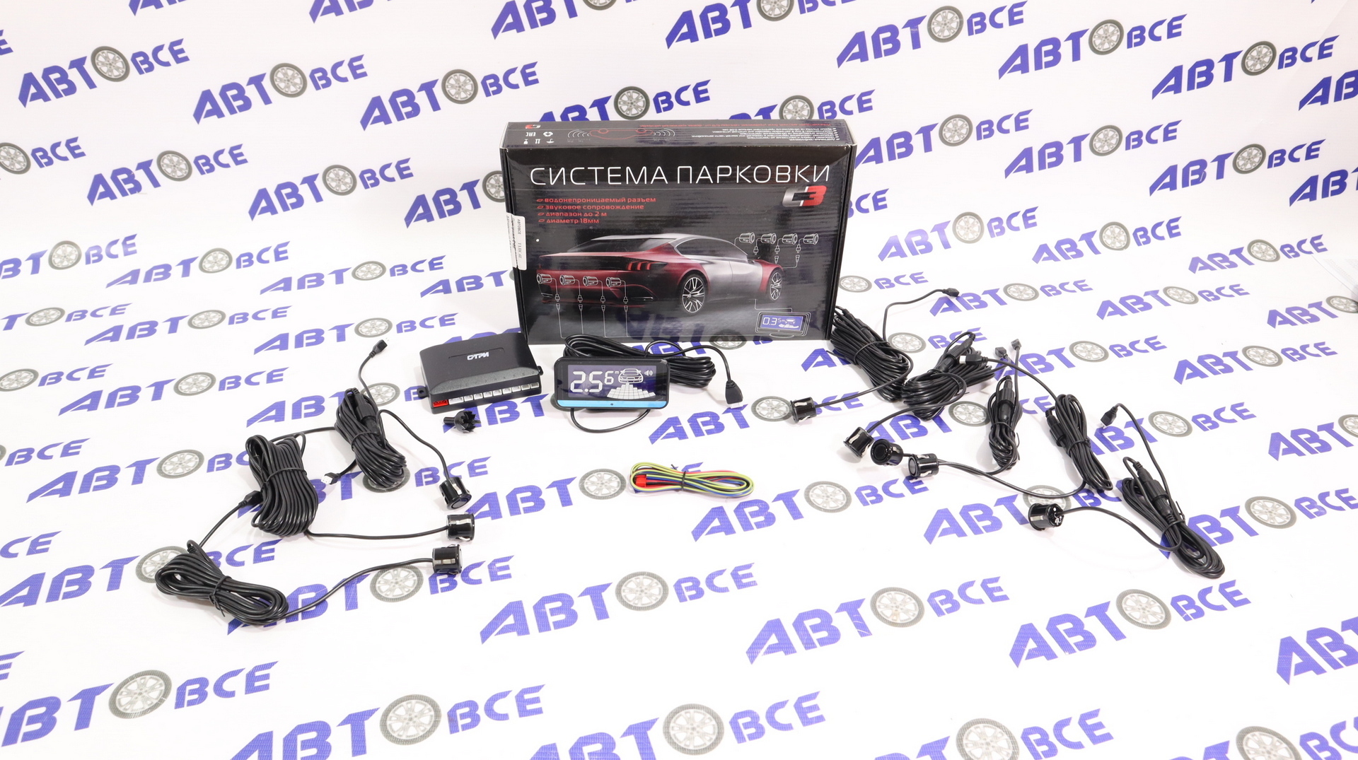 Парктроник 8-ми датчиковый СT PTS 810 V10 BLACK ЖК-дисплей C-TRI