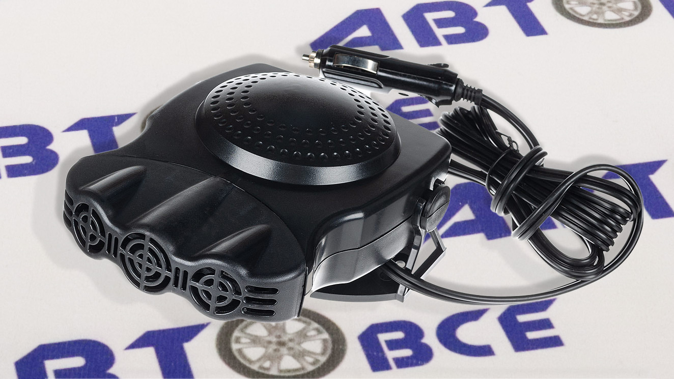 Тепловентилятор автомобильный 12V  в прикуриватель керам. черный SKYWAY