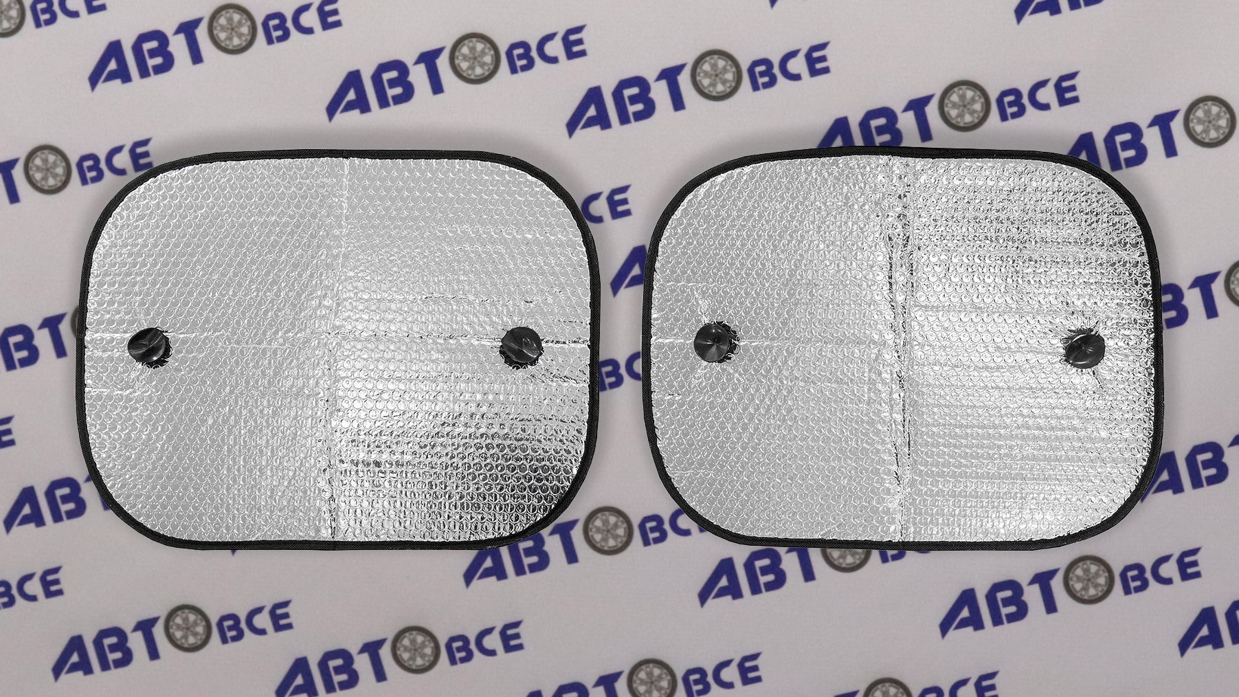 Шторка солнцезащитная на присосках (фольга) на боковые стекла 44*38см (комплект 2шт) SKYWAY