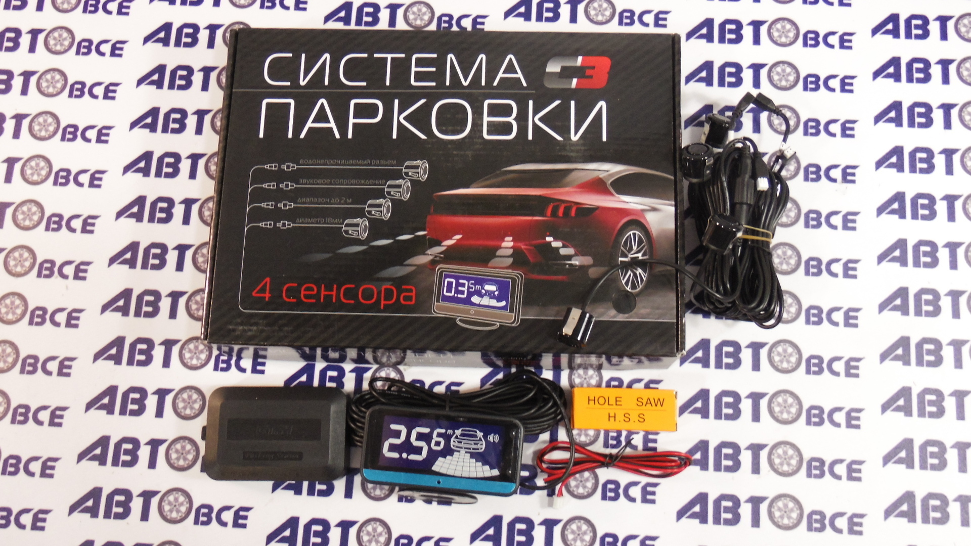 Парктроник 4-х датчиковый С3 PTS 410V10 BLACK ЖК-дисплей C-TRI