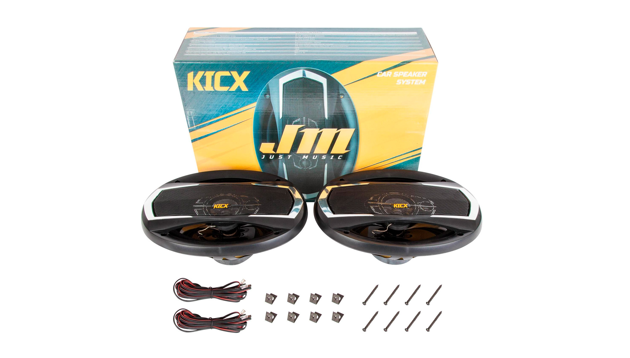 Динамики (акустика) комплект 2шт R=6*9 (овалы) JM 693 KICX