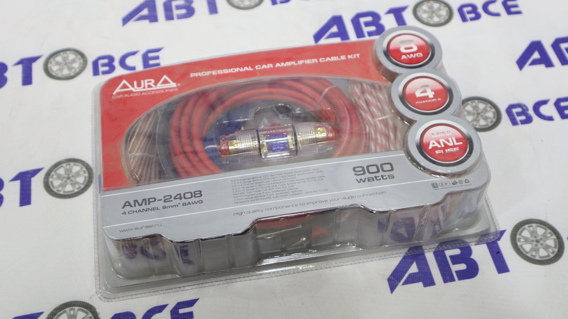 Набор проводов для 4-х канального усилителя Aura 2408 AMP
