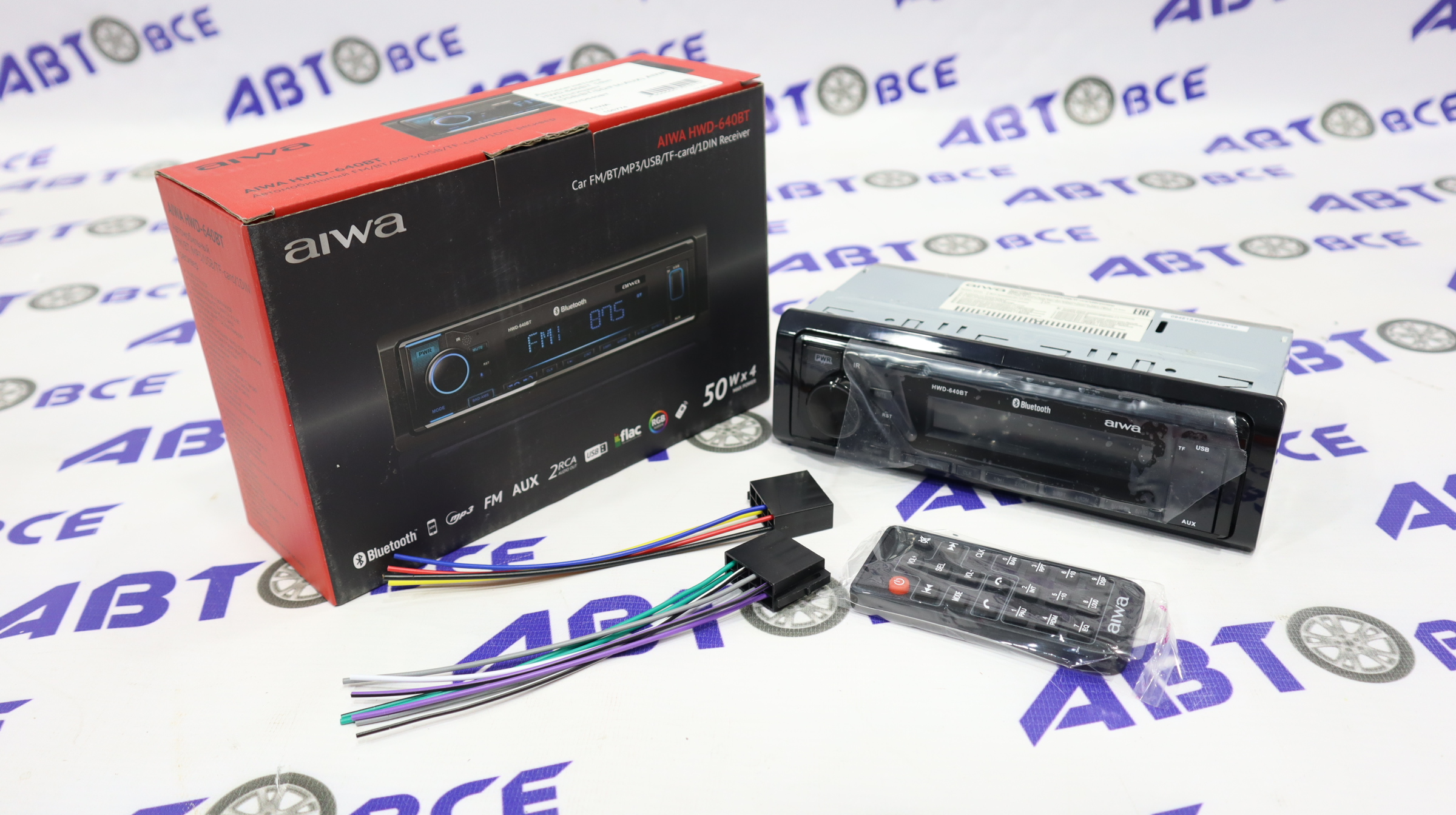 Автомагнитола HWD-640BT 1din мультицвет (USB/BT/SD/FM/AUX) AIWA