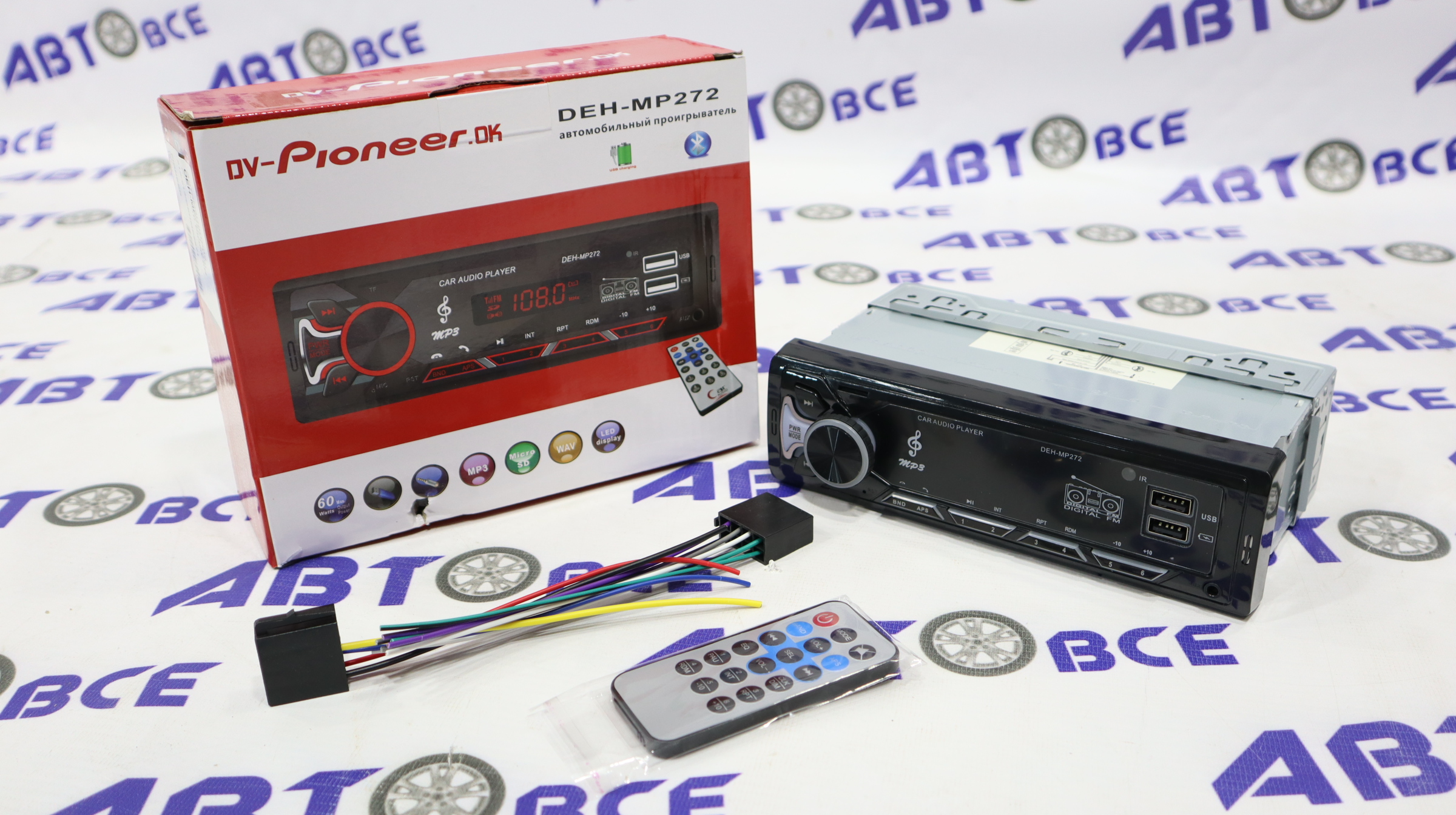 Автомагнитола OEH-MP2271 1din Bluetooth (Аналог) PIONEER-OK