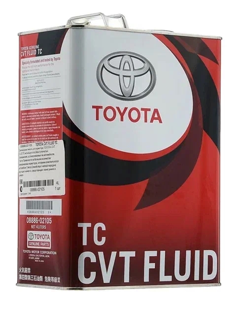 Масло трансмиссионное для вариаторов (CVT) FLUID TC 4л TOYOTA