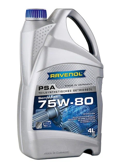 Масло трансмиссионное 75W80 PSA 4л RAVENOL 