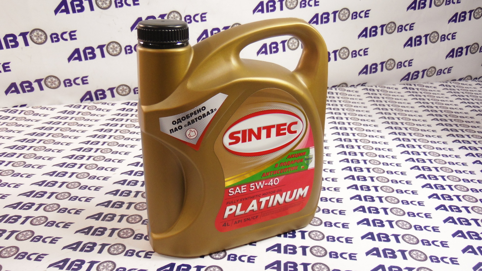 Масло моторное 5W40 (синтетическое) SN/CF PLATINUM 4л SINTEC
