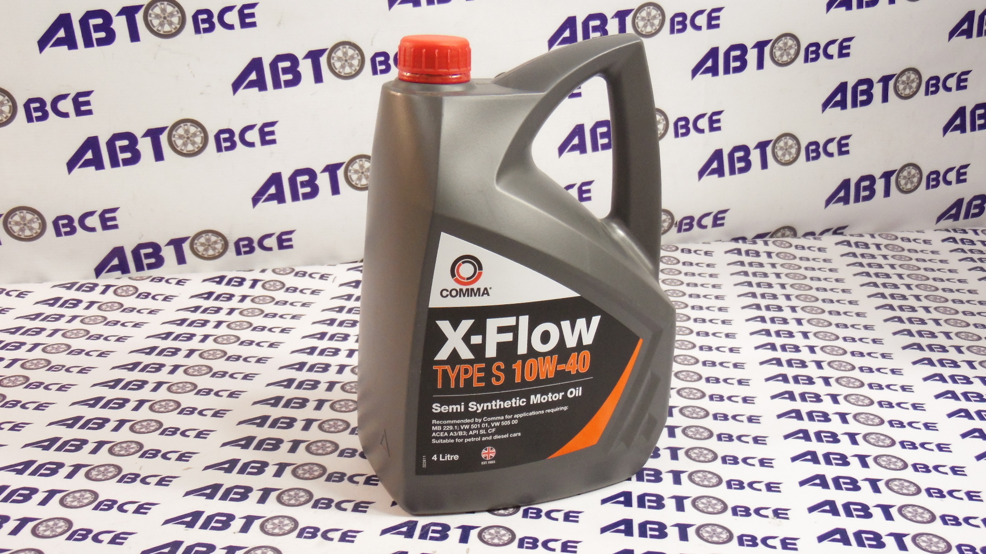 Масло моторное 10W40 (полусинтетическое) SL/CF X-FLOW 4л COMMA