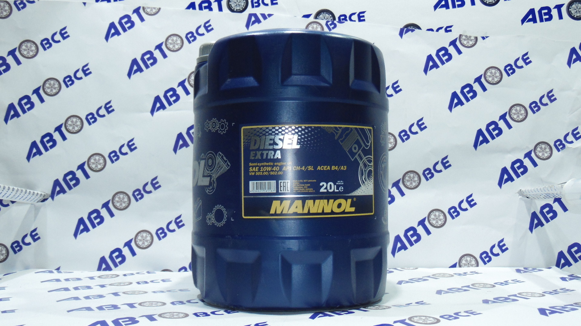 Масло моторное 10W40 (полусинтетическое) CH-4/SL B4/A3 DIESEL EXTRA 20л MANNOL