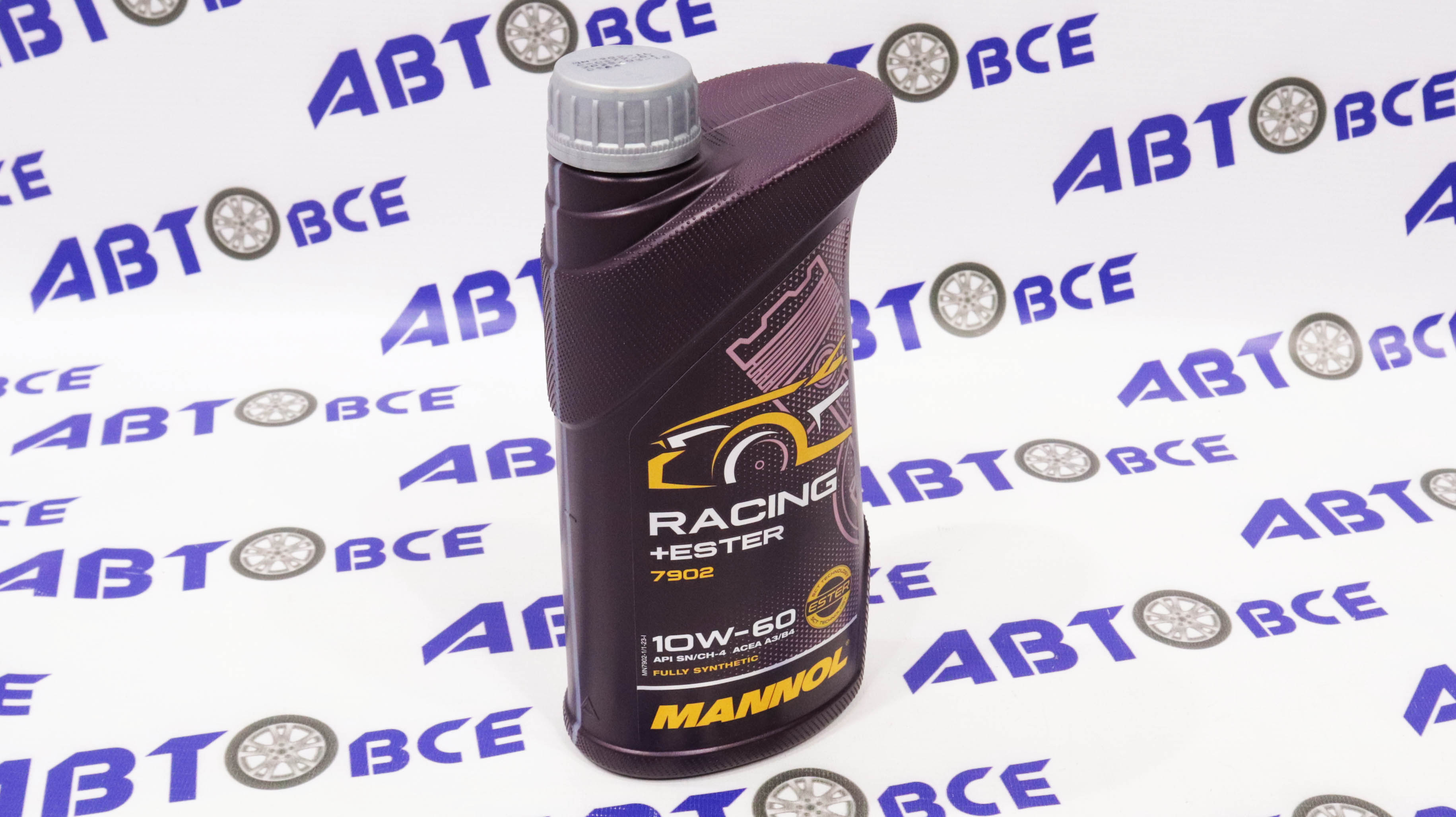 Масло моторное 10W60 (синтетическое)(PAO) SN/CH-4 A3/B4 RACING+ ESTER (аналог Castrol Edge) 1л MANNOL