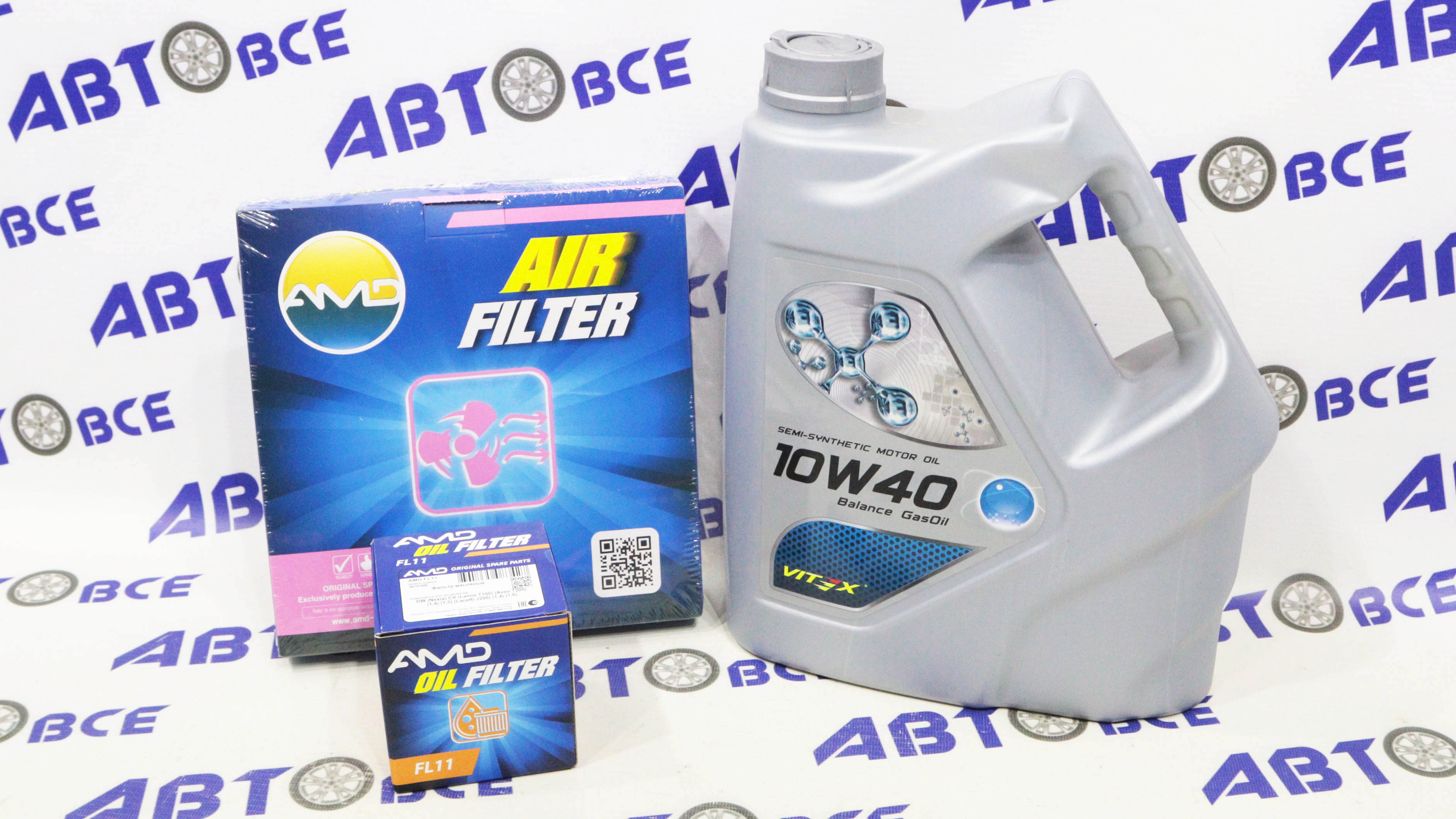 Набор для замены масла GM №3 (Масло 10W40 для ГБО + Фильтр масла + Фильтр воздушный) Aveo,Lanos,Nexia,Lacetti