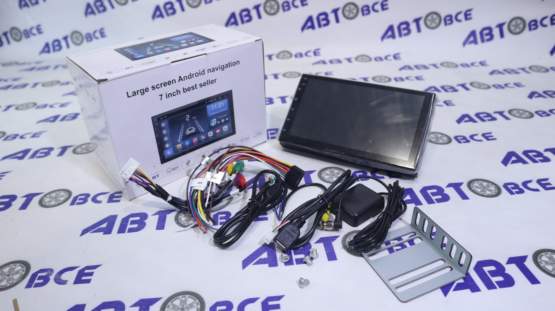 Автомагнитола (магнитофон) 2din черная (USB/BT/SD/FM/AUX/RDS/GPS/AM) Android 10.0 ОП 2Гб+32Гб 7