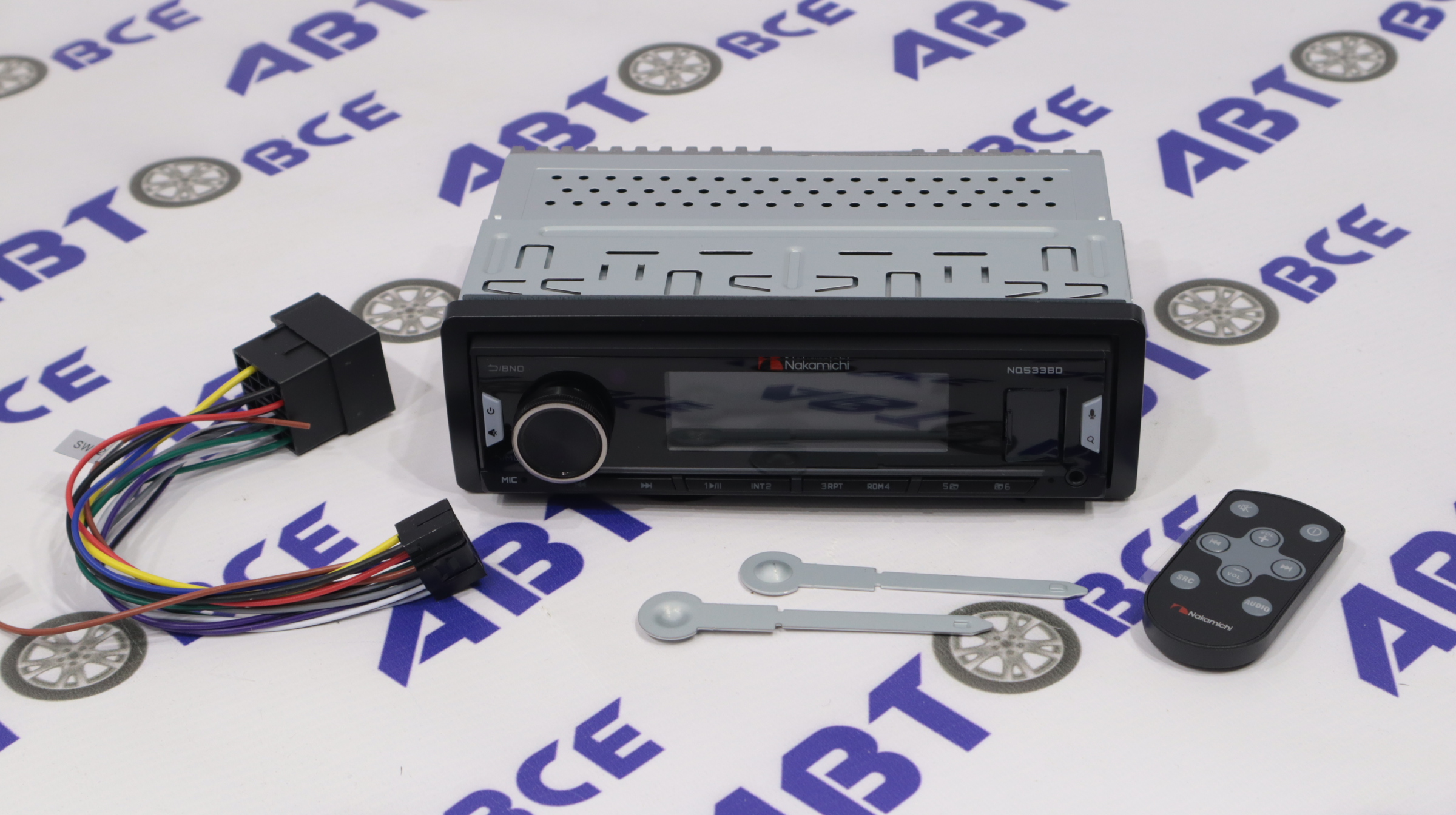 Автомагнитола (магнитофон) 1din мультицвет (FM/USB/BT/AUX) NQ533BD с DSP процессором NAKAMICHI