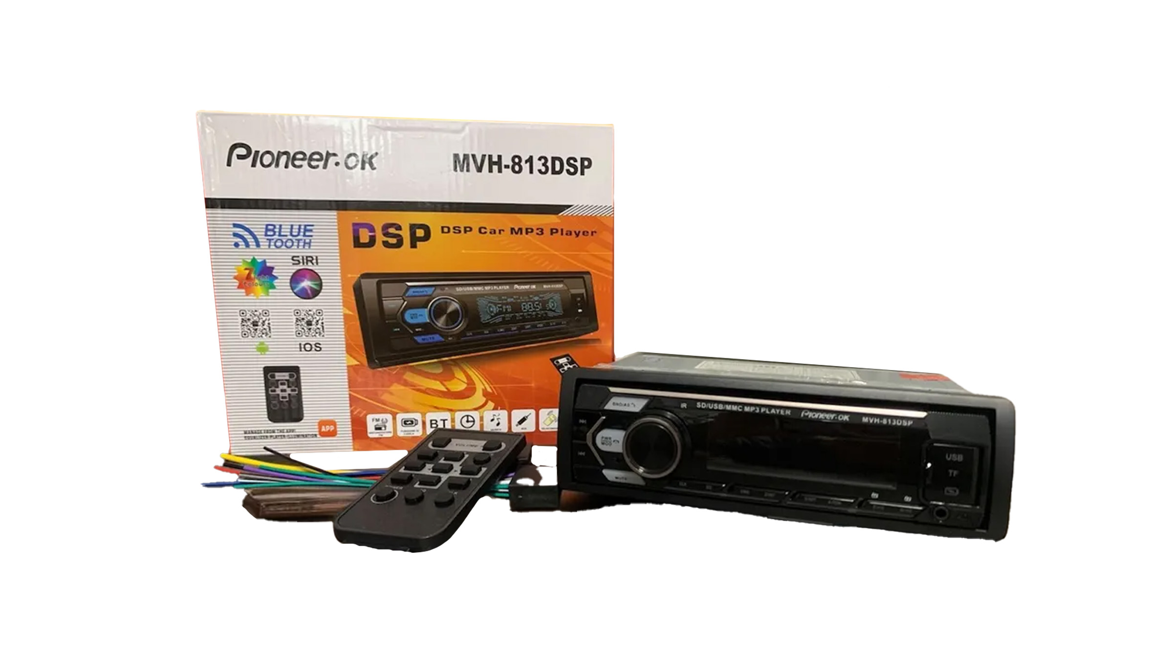 Автомагнитола (магнитофон) 1din (USB/BT/SD/FM/AUX/MP3) DV-813 DSP (Аналог) PIONEER-OK