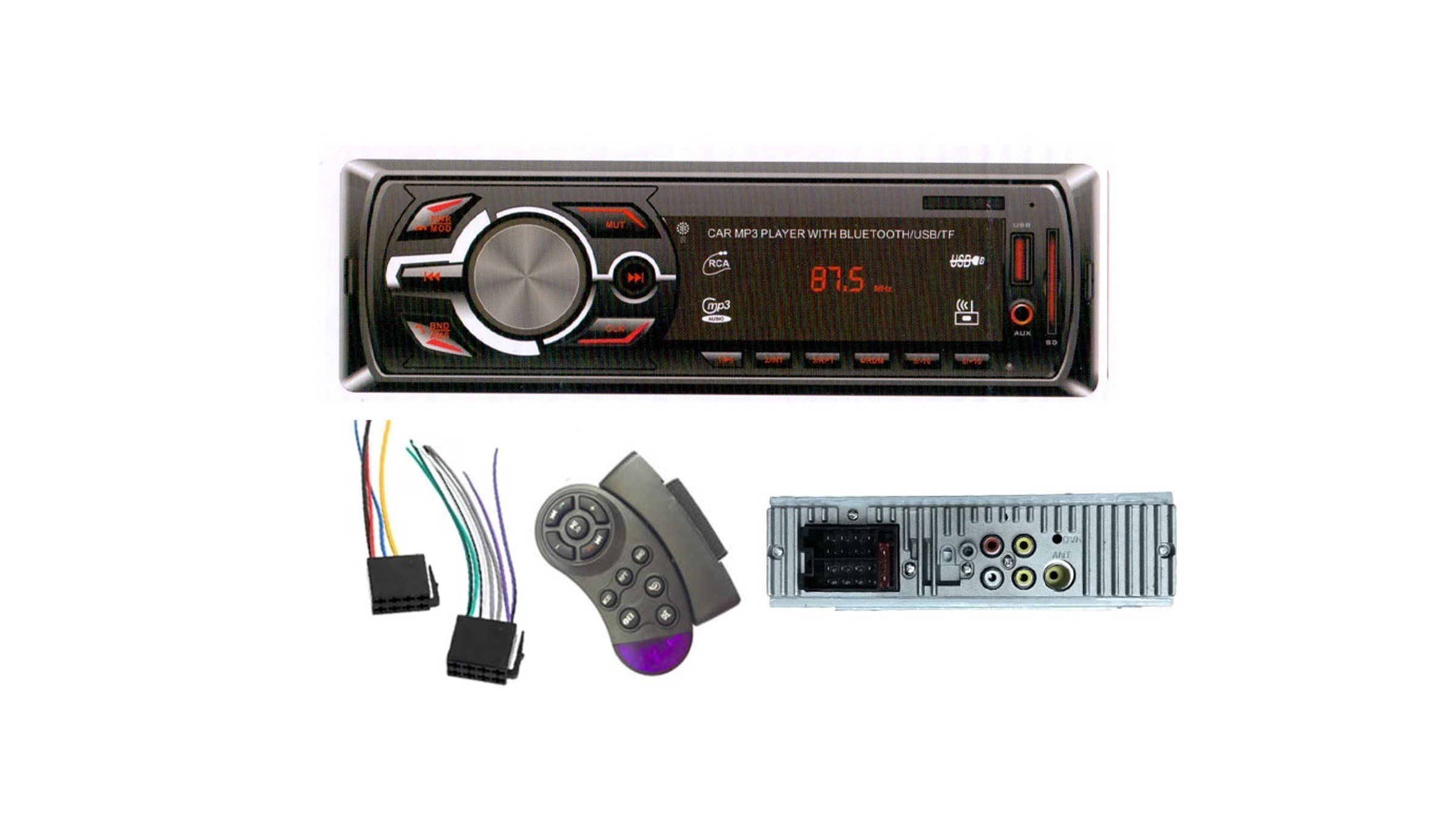 Автомагнитола (магнитофон) 1din (USB/BT/SD/FM/AUX/MP3) LED-1407 PIONEER-OK