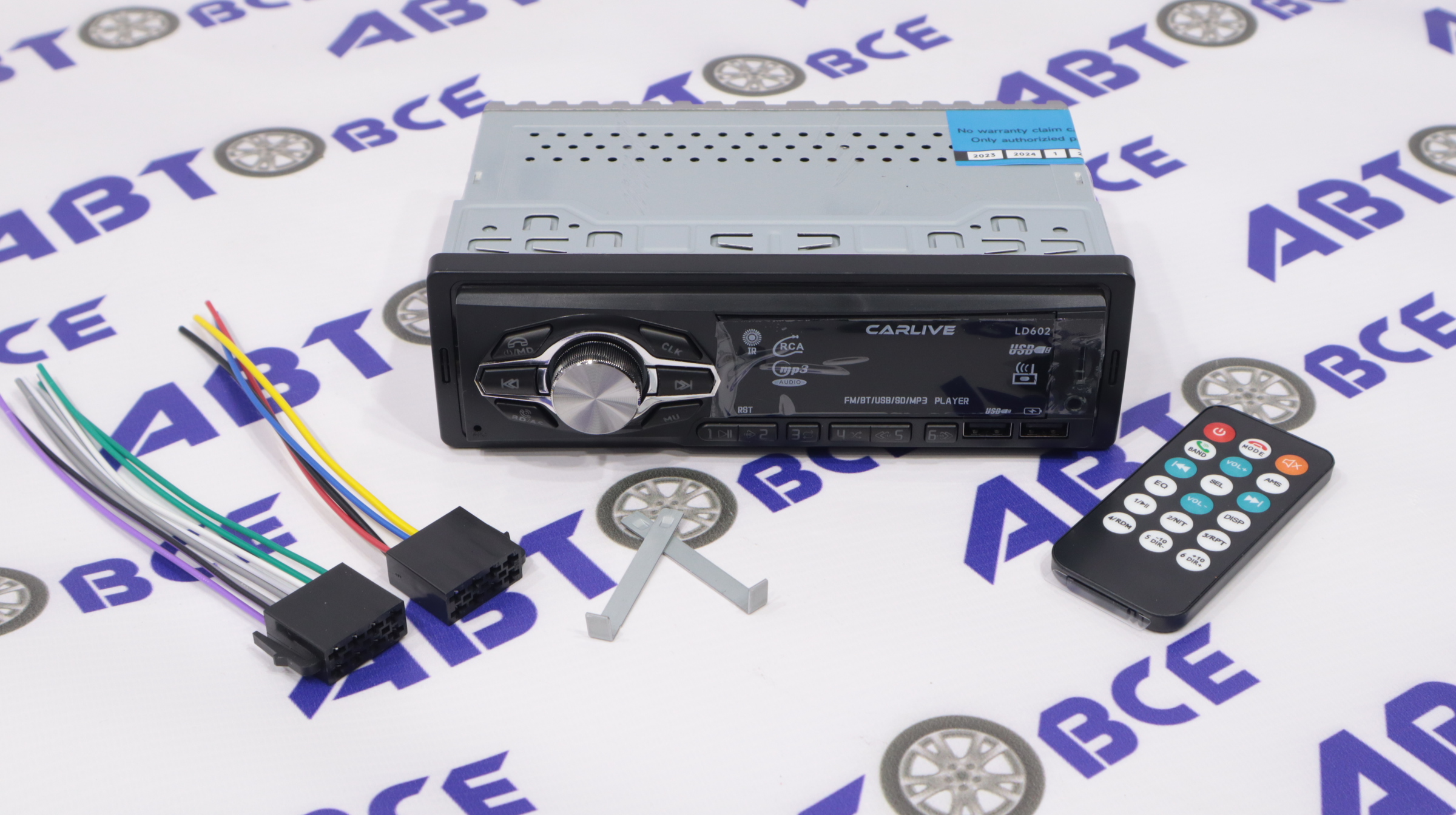 Автомагнитола (магнитофон) 1din (USB/BT/SD/FM/AUX/MP3) LD602 CARLIVE