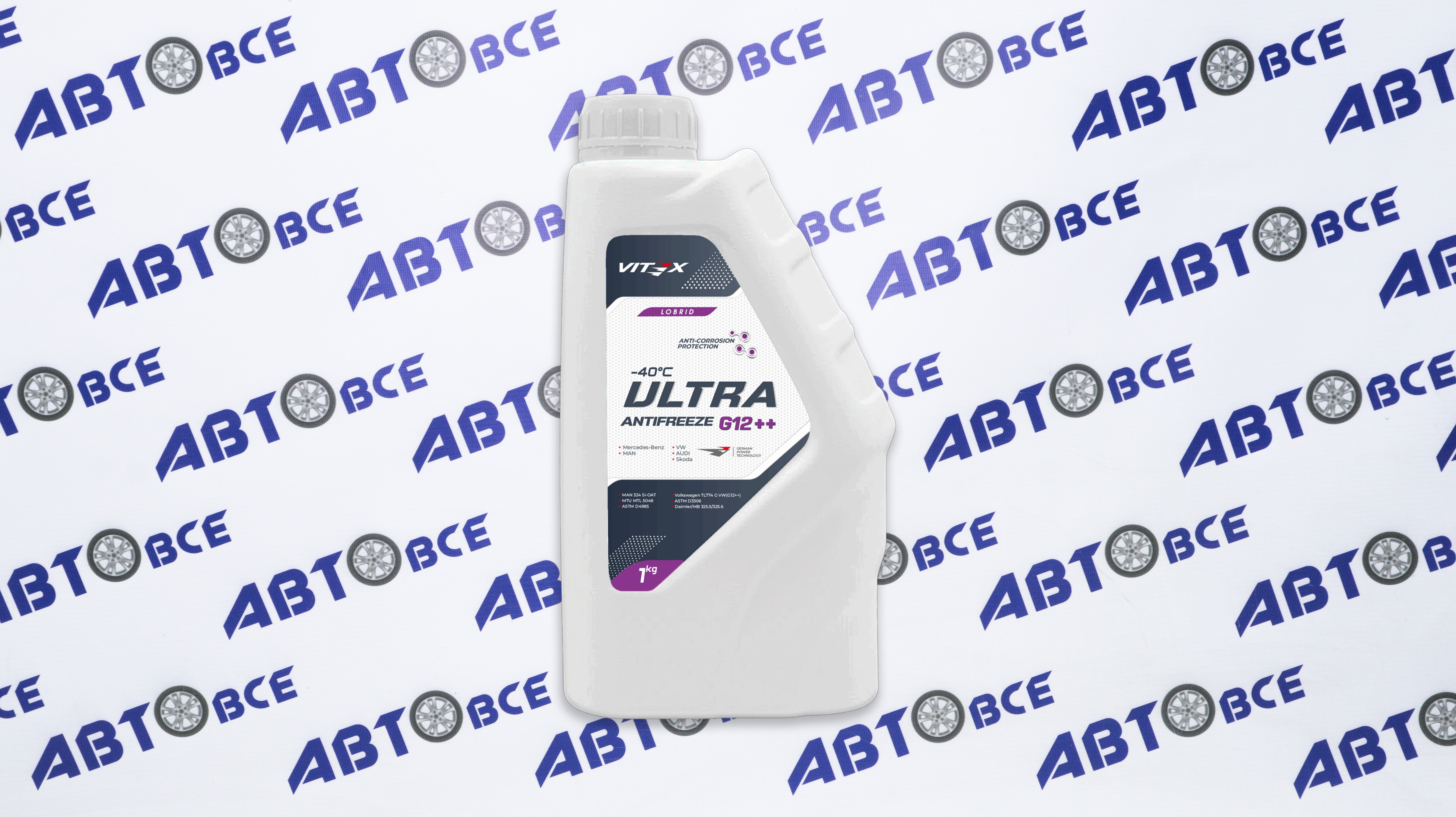 Антифриз фиолетовый G12++ ULTRA G (карбоновые кислоты+силикаты) -40 1л VITEX