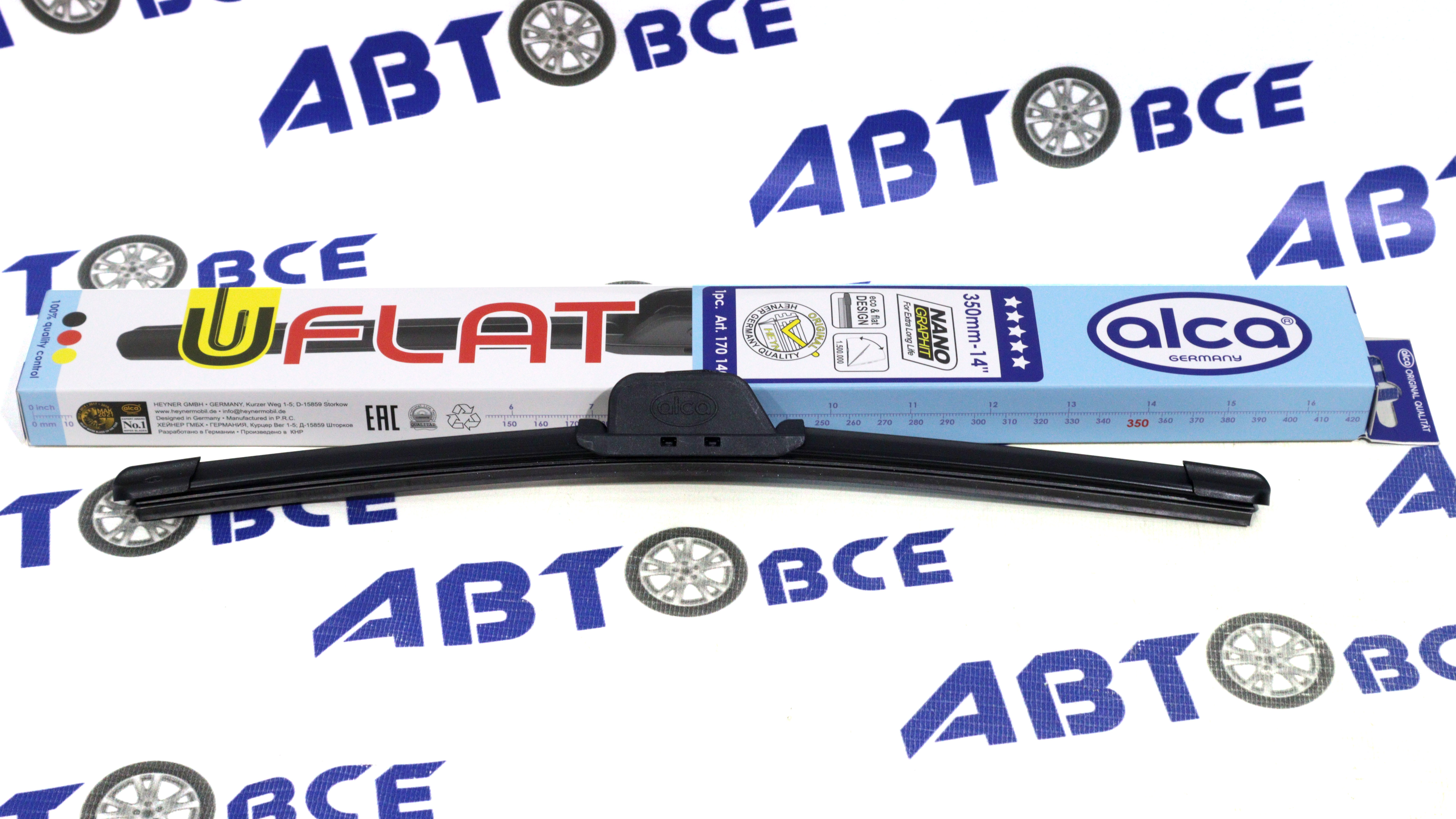 Дворник - щетка стеклоочистителя ALCA U-FLAT - бескаркасная 