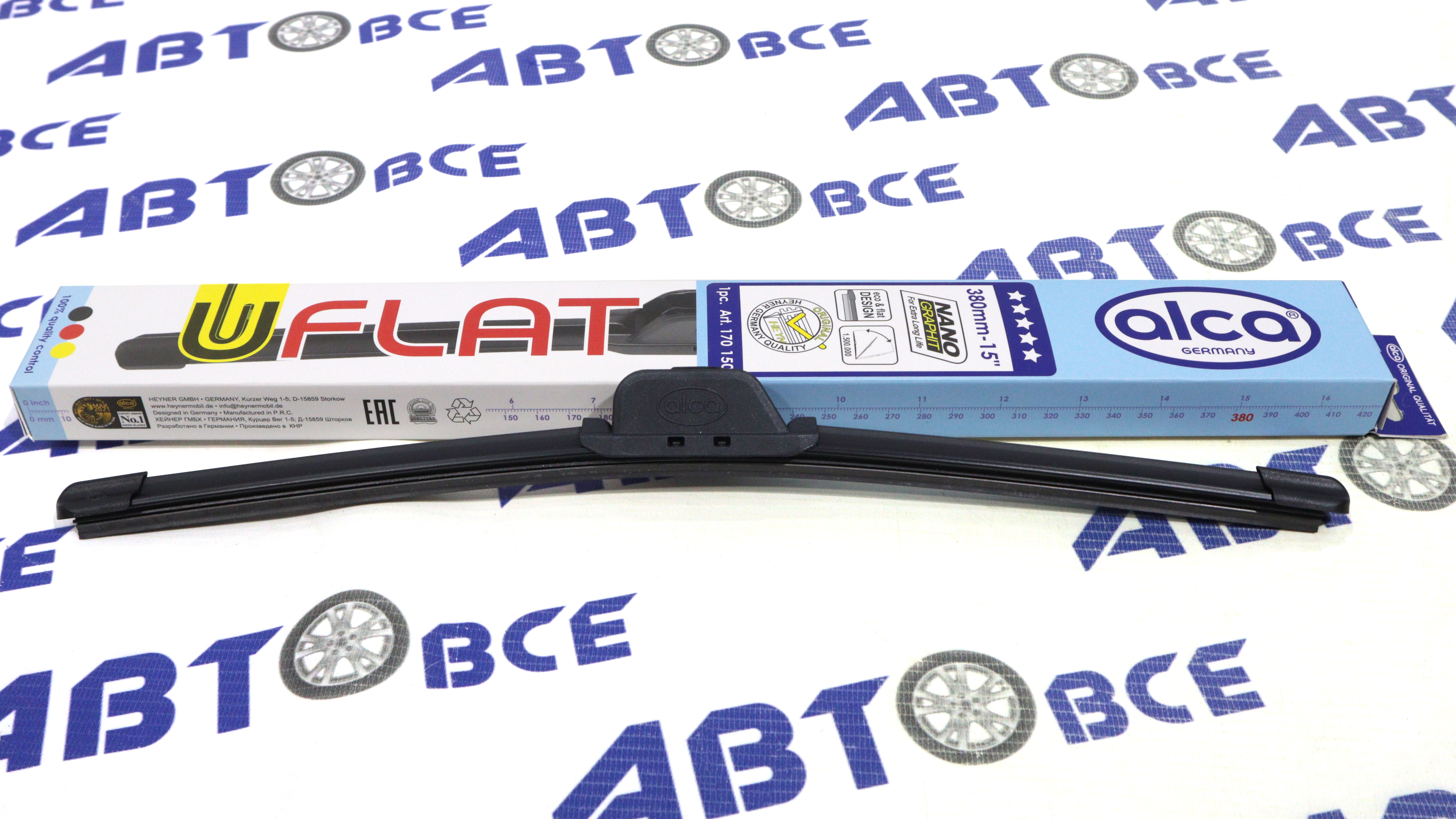 Дворник - щетка стеклоочистителя ALCA U-FLAT - бескаркасная 