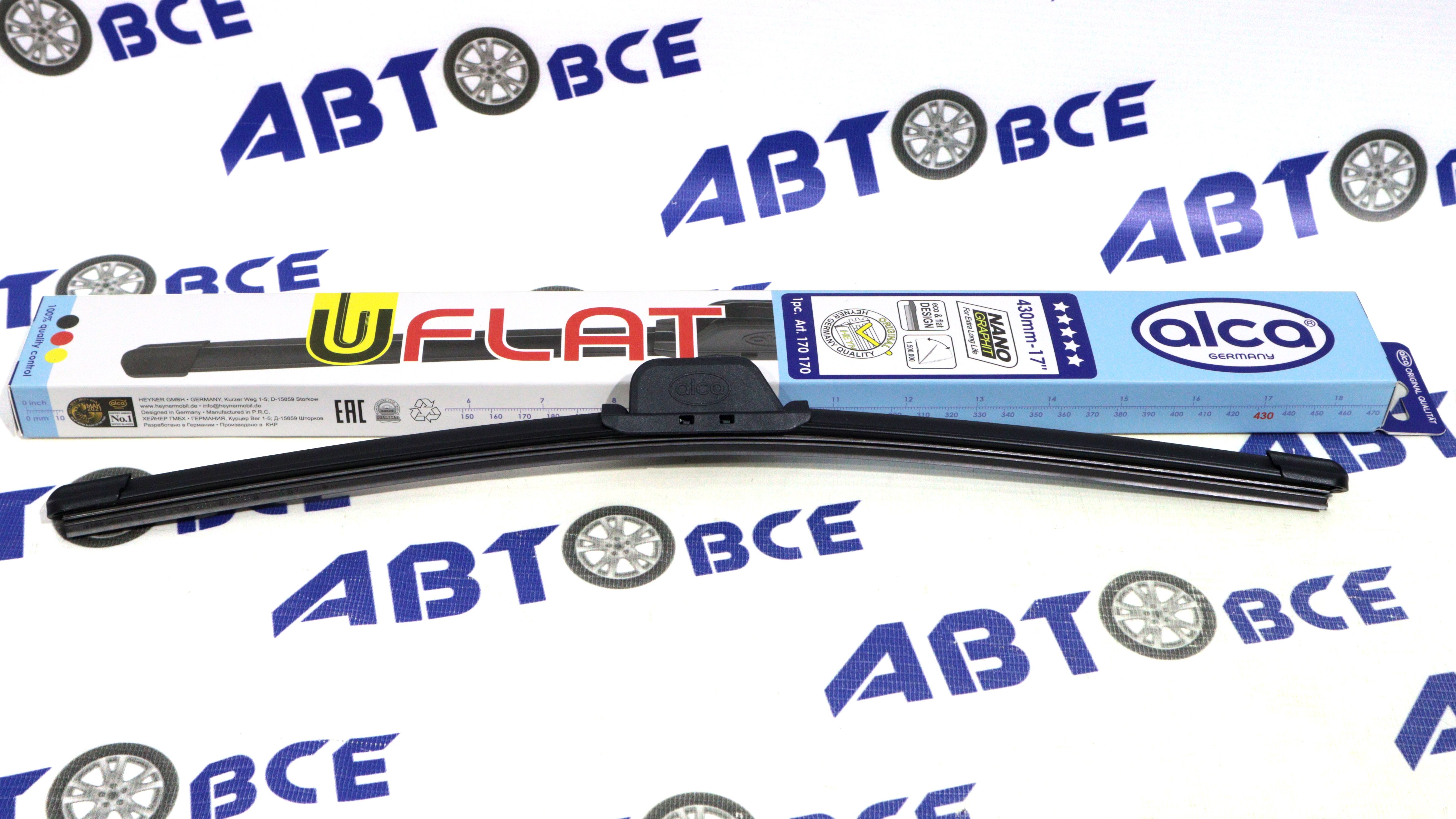 Дворник - щетка стеклоочистителя ALCA U-FLAT - бескаркасная 