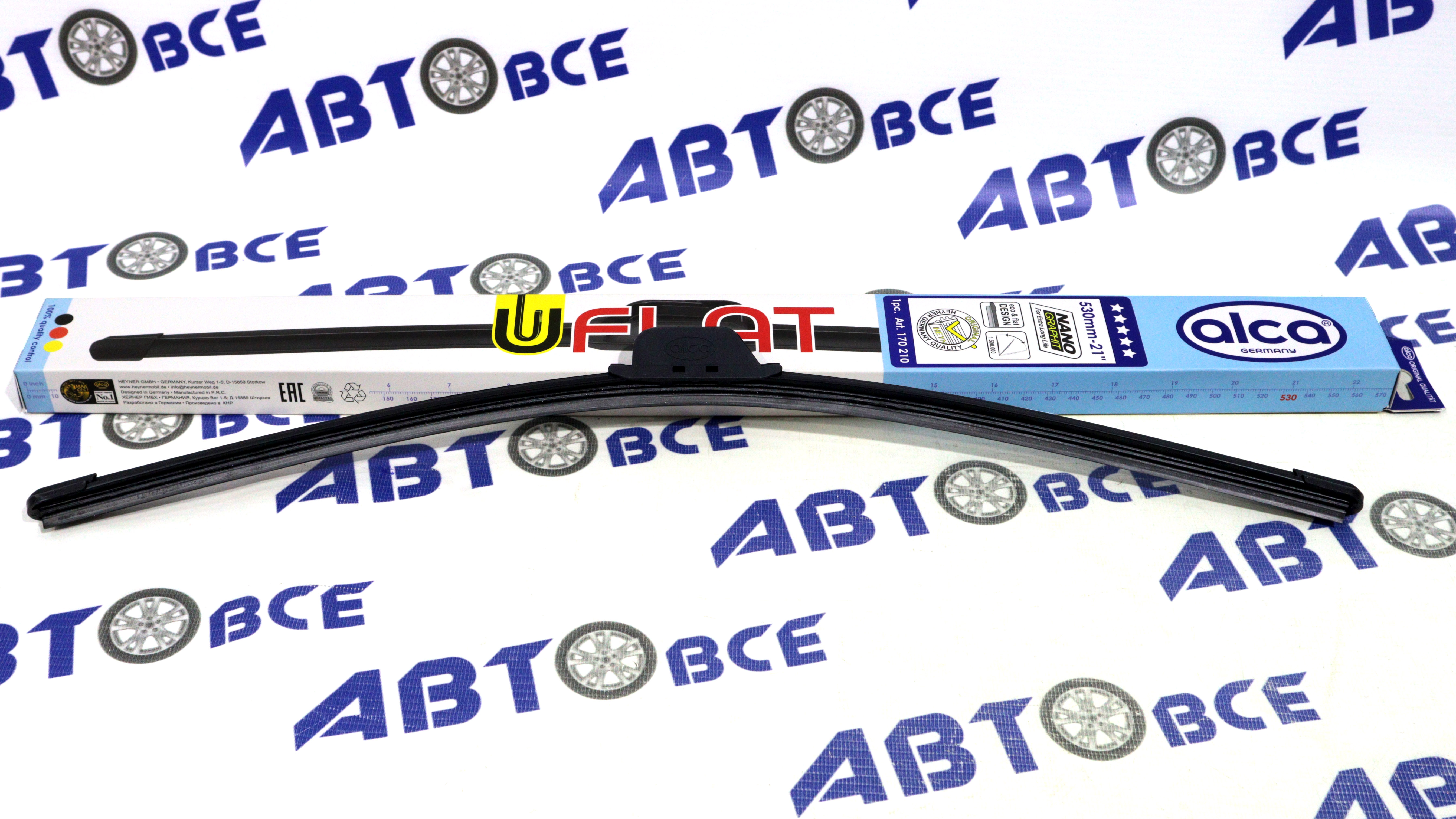 Дворник - щетка стеклоочистителя ALCA U-FLAT - бескаркасная 