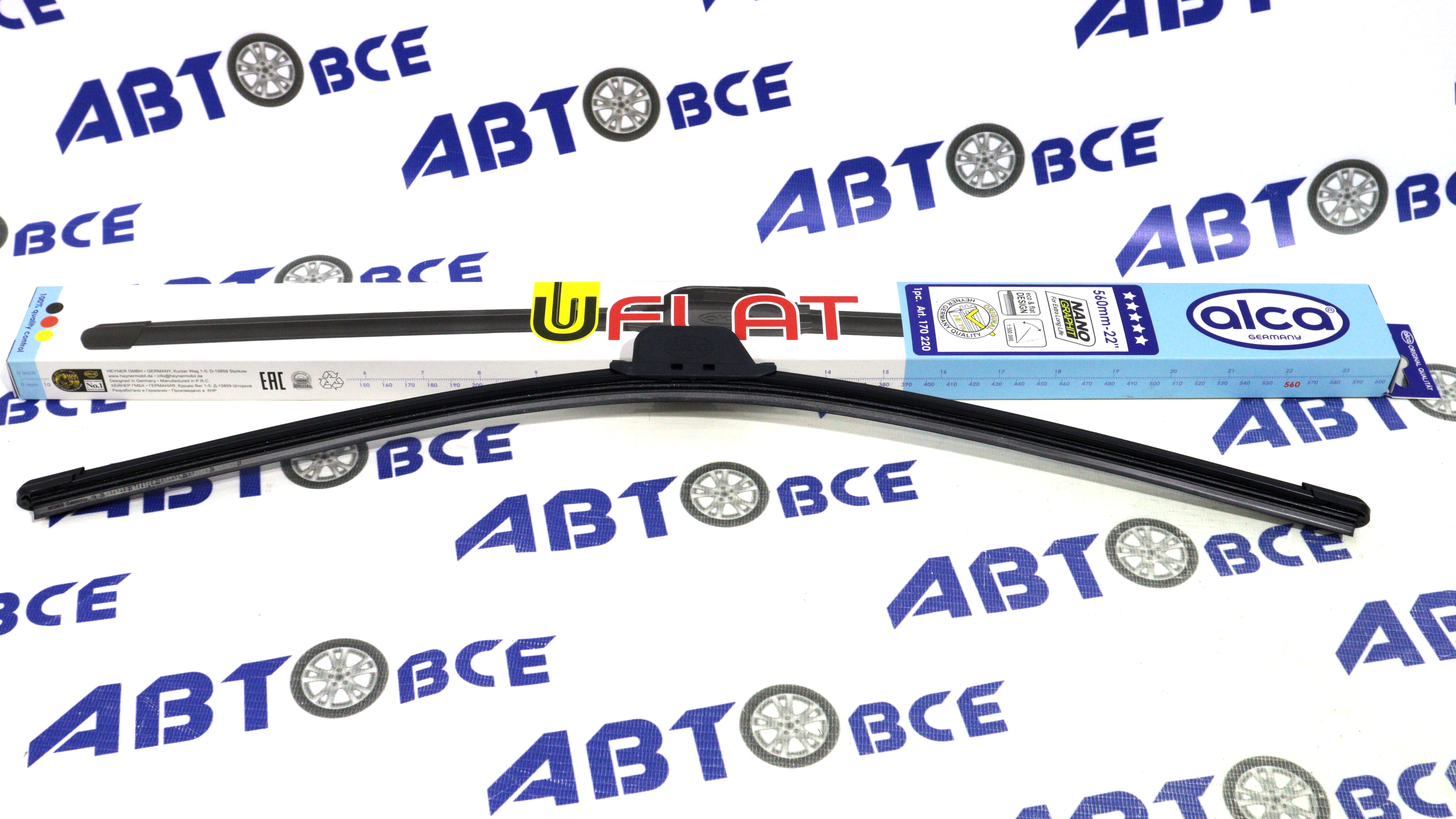 Дворник - щетка стеклоочистителя ALCA U-FLAT - бескаркасная 