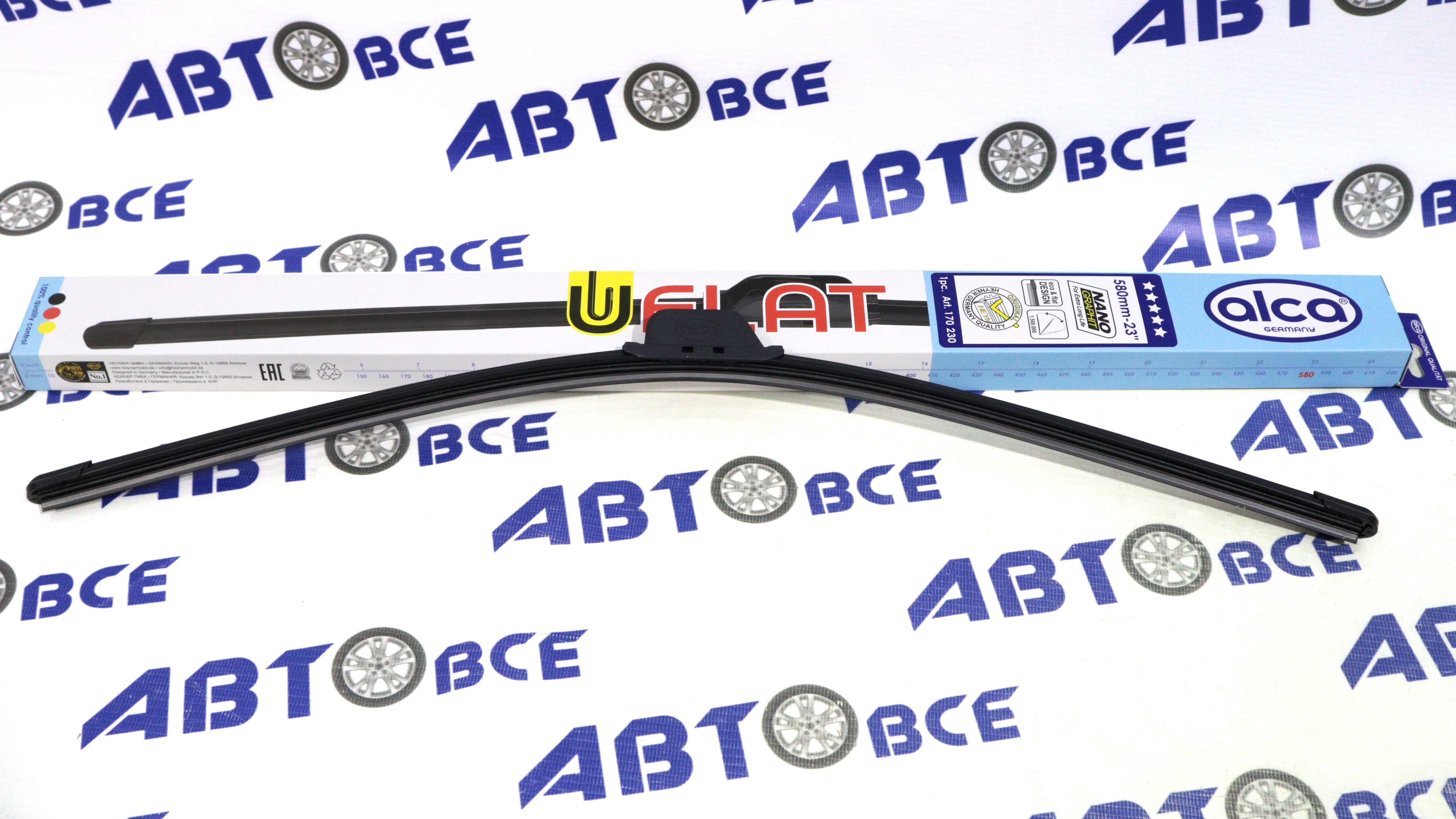 Дворник - щетка стеклоочистителя ALCA U-FLAT - бескаркасная 