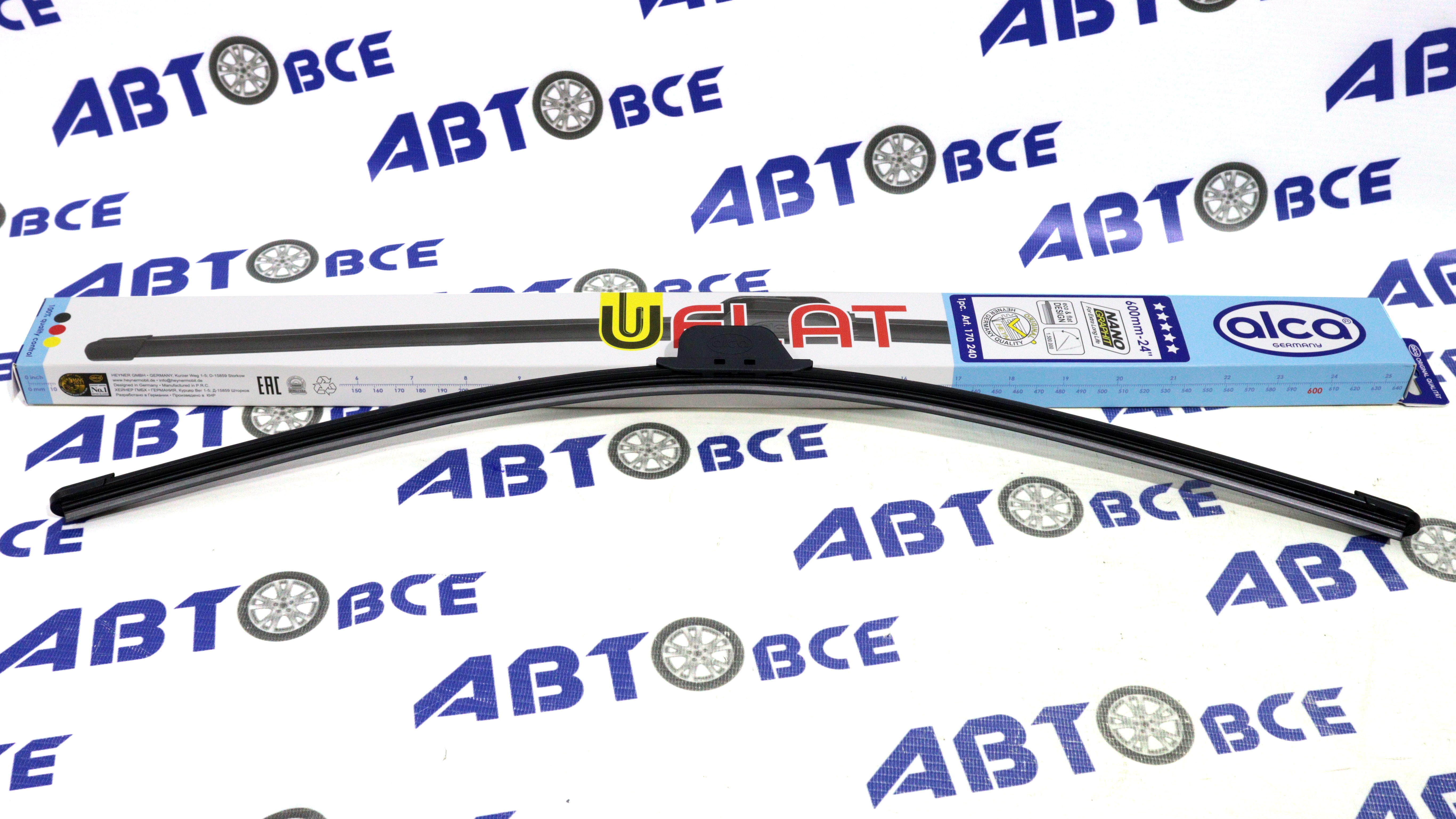 Дворник - щетка стеклоочистителя ALCA U-FLAT - бескаркасная 