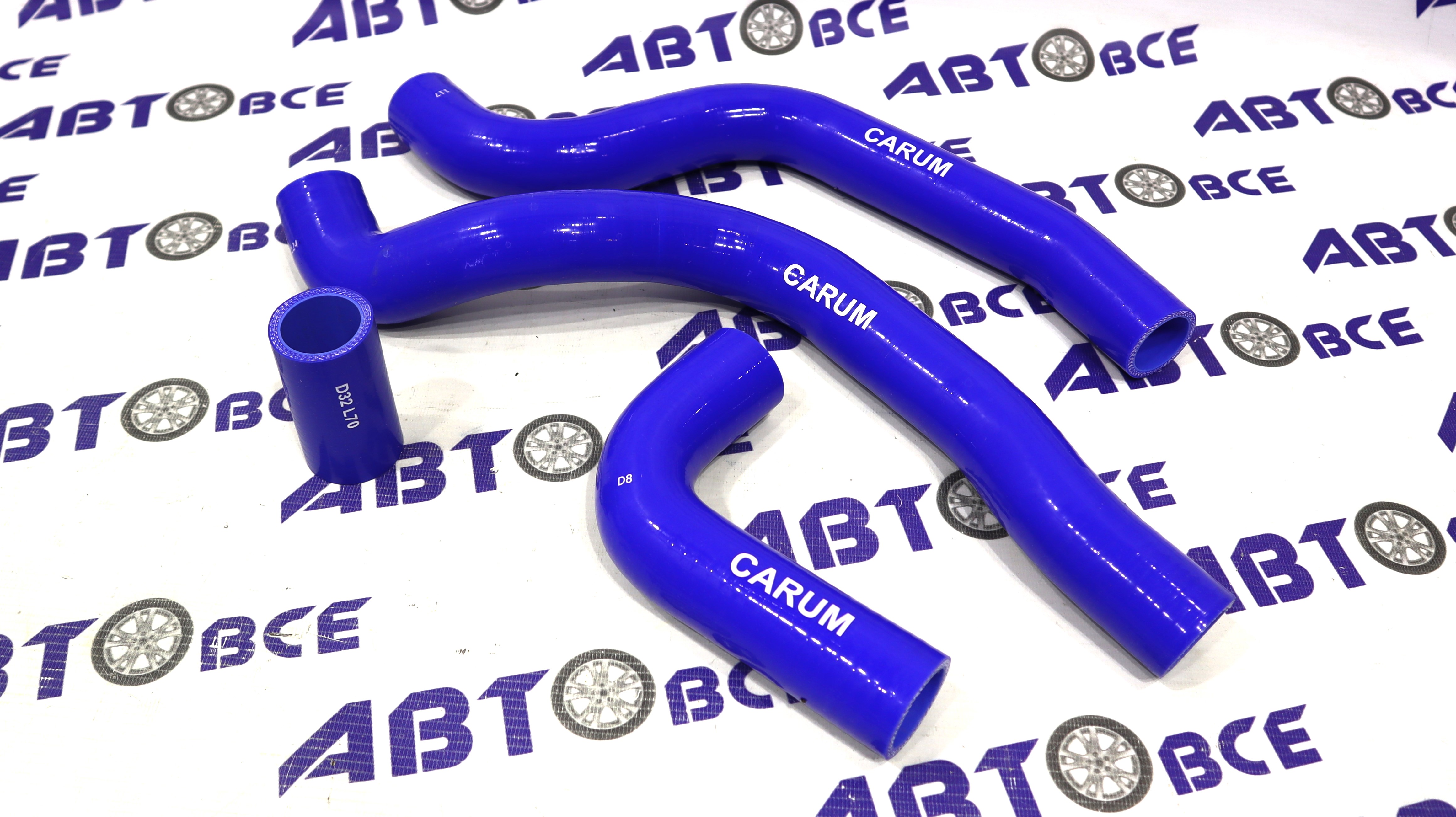 Патрубки радиатора ВАЗ-2110-2111-2112 (комплект 4шт) верх+низ+угол+коротыш (силикон-4х слойн) CARUM