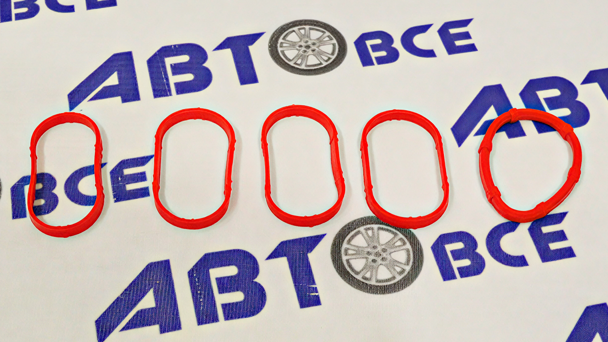 Прокладка впускного ресивера (кольцо) по центру Largus 16V (форма яйцо) (комплект 5шт) КВАДРАТИС