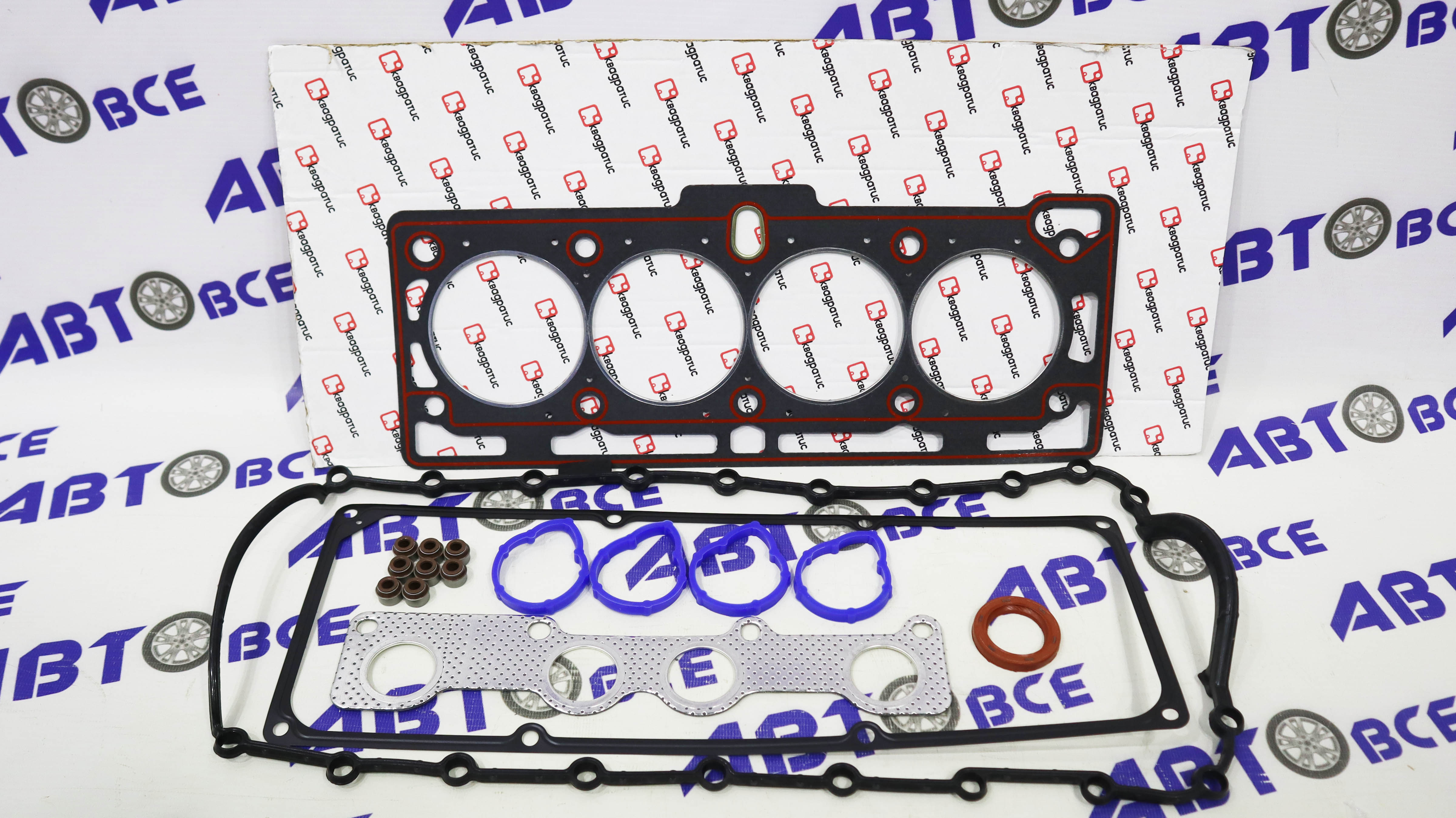 Набор прокладок двигателя (головки блока) 8V Logan,Largus, Sandero (c дв. K7J, K7M) стандарт КВАДРАТИС