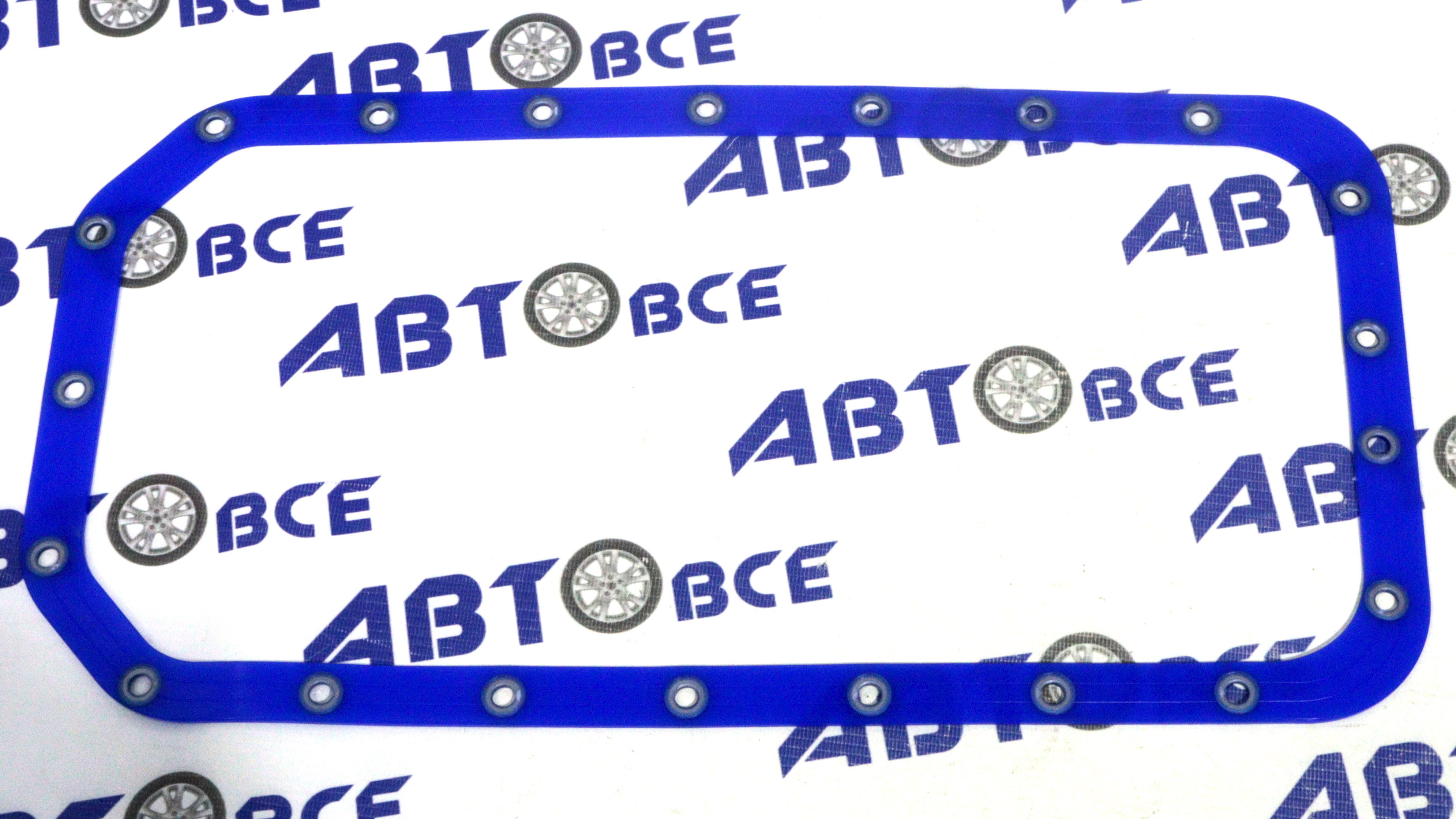 Прокладка поддона двигателя (картера) ЗМЗ-402 (синий силикон, с шайбами) КВАДРАТИС