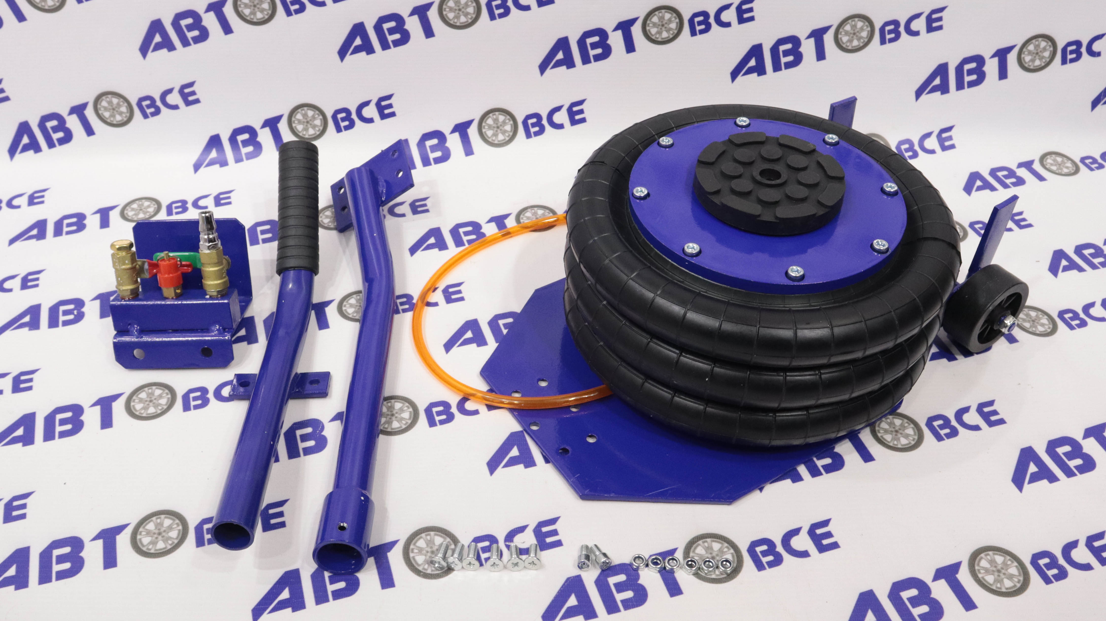 Домкрат подкатной пневматический 3т с длинной ручкой Россия 