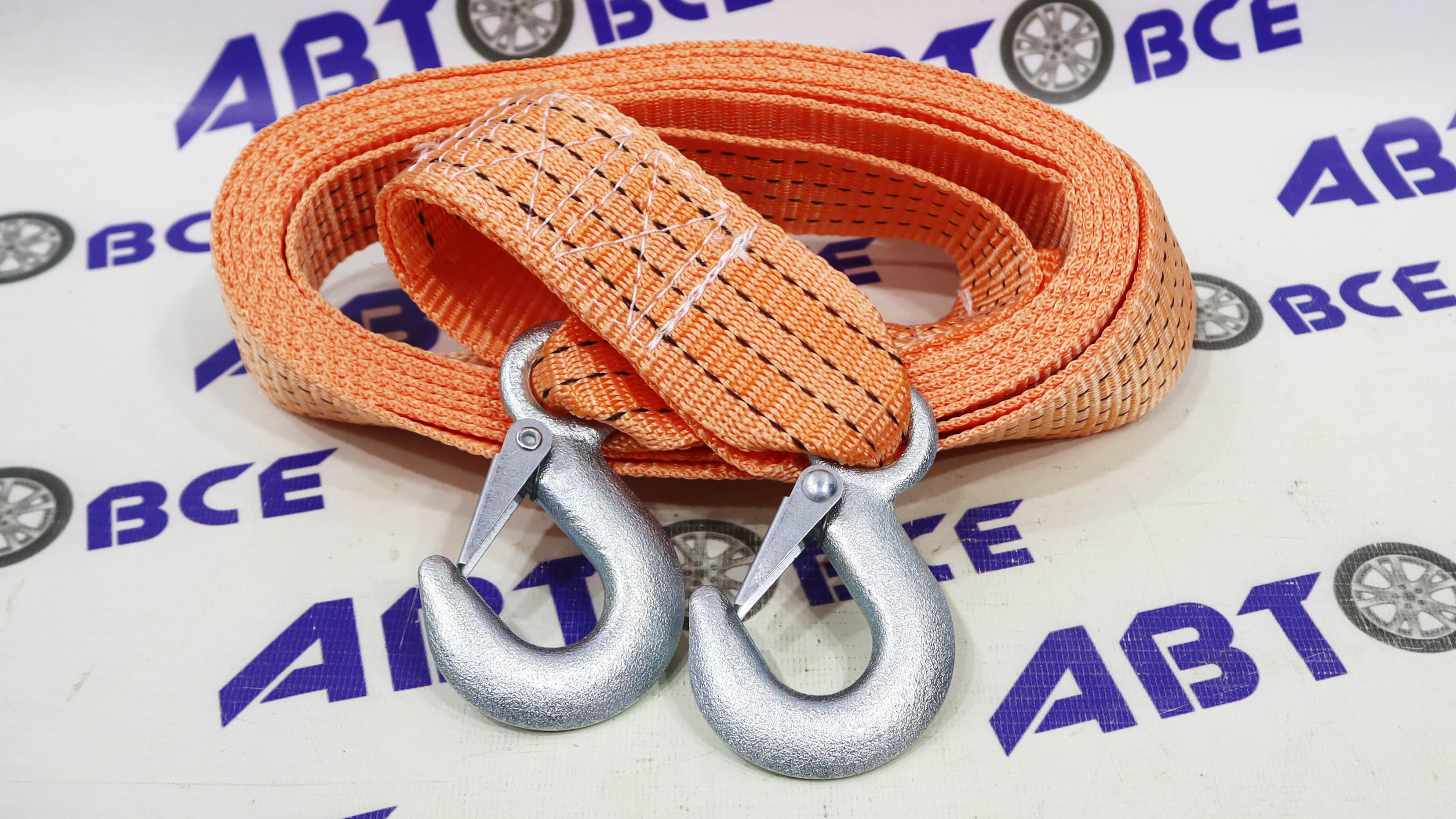 Трос ленточный 7т 5м 2 крюка СИБИРСКИЙ SKYWAY 55мм в пакете